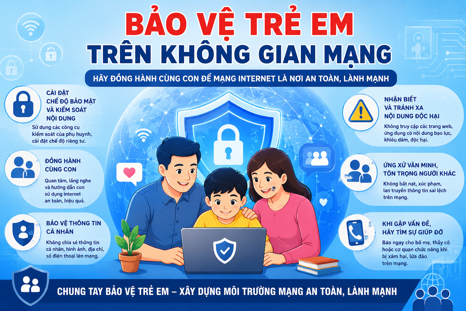Tăng cường bảo vệ trẻ em trên không gian mạng