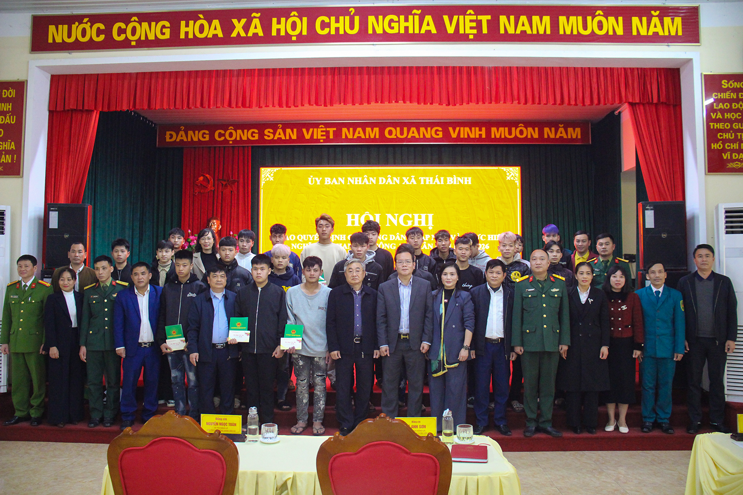 Thái bình tổ chức hội nghị trao quyết định gọi công dân nhập ngũ và thực hiện nghĩa vụ tham gia công an nhân dân năm 2026