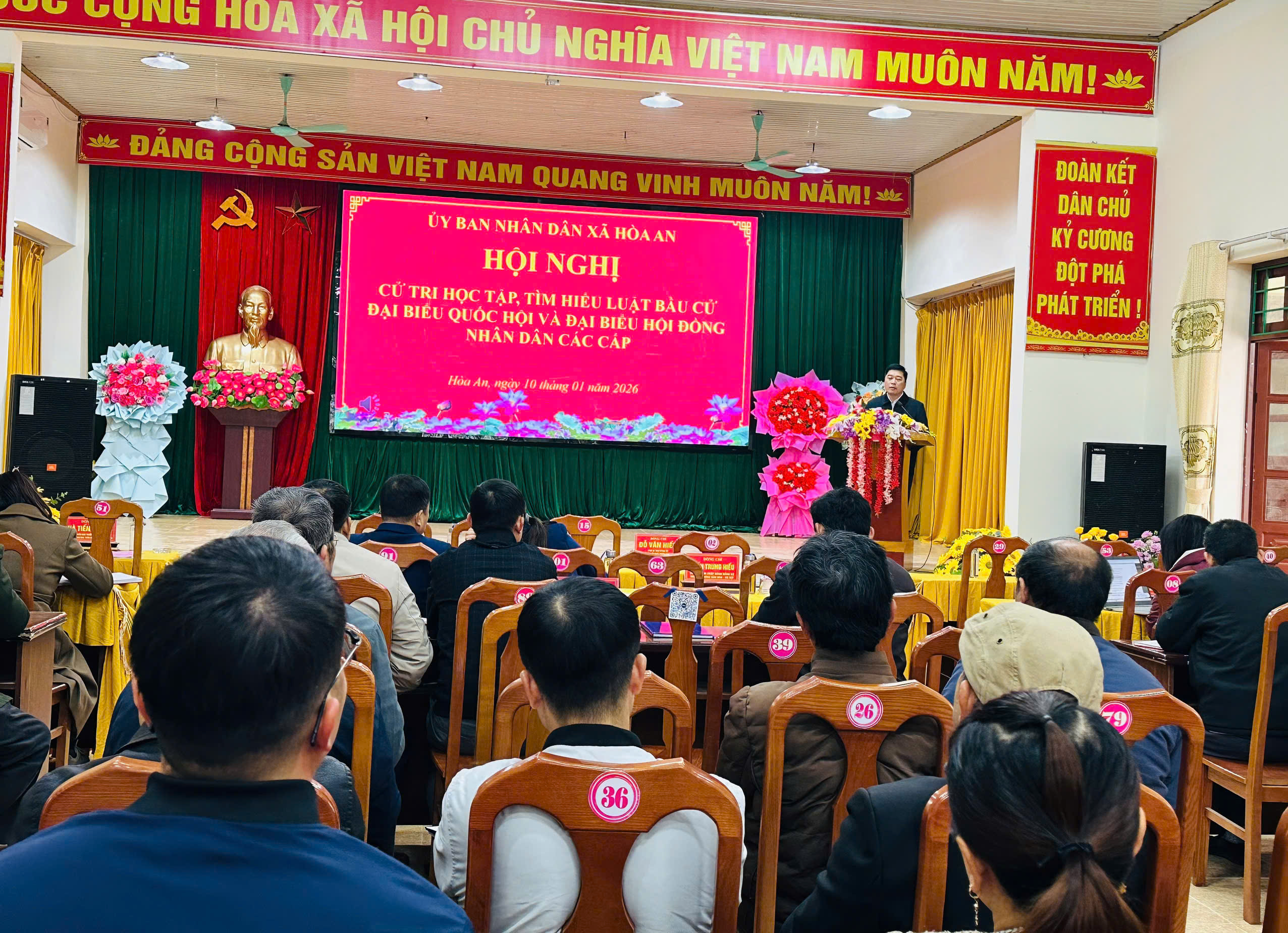 Xã Hòa An tổ chức Hội nghị cử tri học tập, tìm hiểu Luật bầu cử đại biểu Quốc hội và HĐND các cấp, nhiệm kỳ 2026-2031.