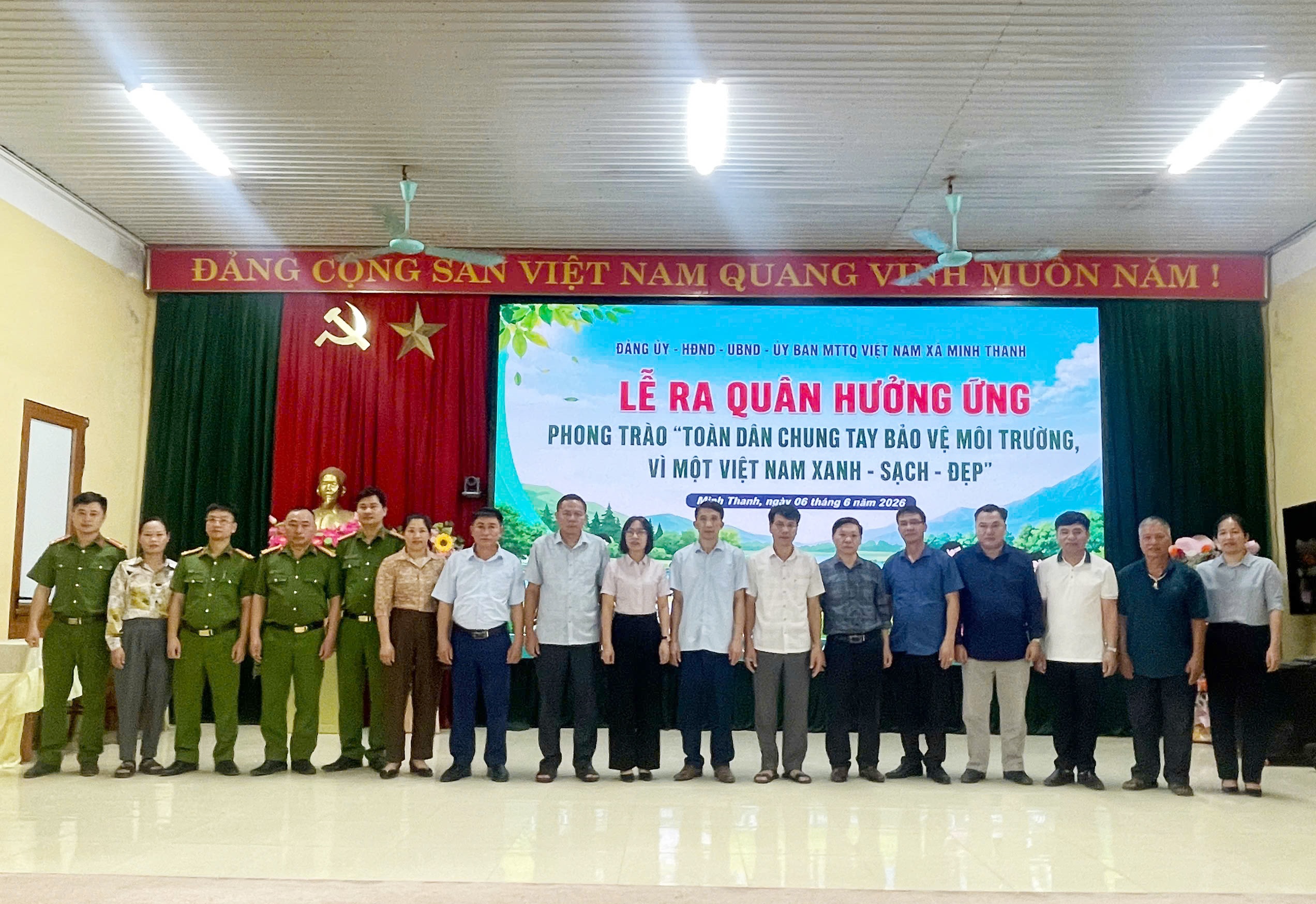 Xã Minh Thanh ra quân hưởng ứng phong trào thi đua “Toàn dân chung tay bảo vệ môi trường vì một Việt Nam xanh – sạch – đẹp”