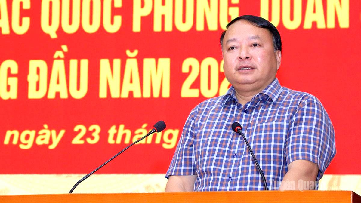 Chủ tịch UBND tỉnh Phan Huy Ngọc: Tiếp tục tham mưu lãnh đạo thực hiện tốt nhiệm vụ công quốc phòng