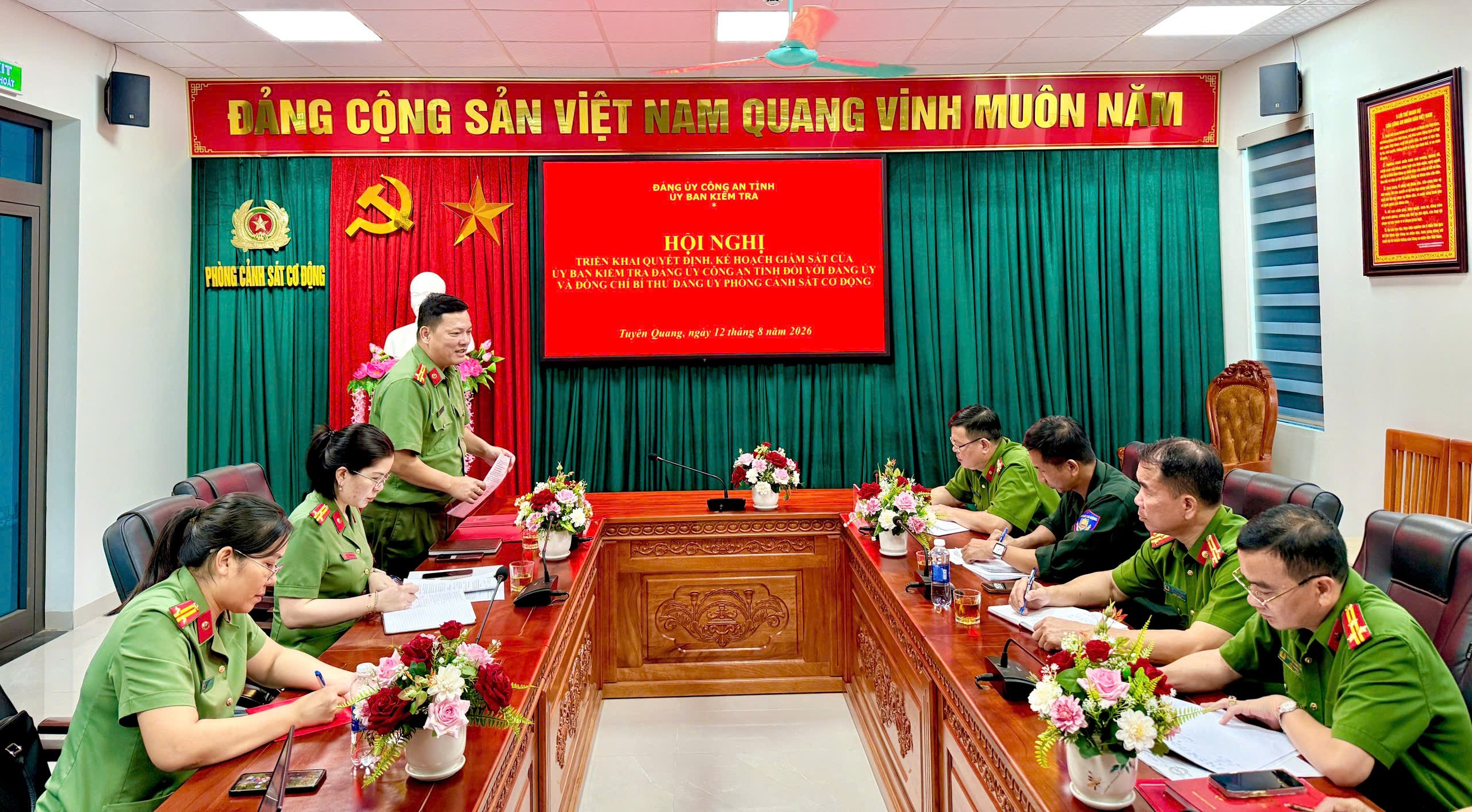 TRIỂN KHAI QUYẾT ĐỊNH, KẾ HOẠCH GIÁM SÁT CỦA ỦY BAN KIỂM TRA ĐẢNG ỦY CÔNG AN TỈNH