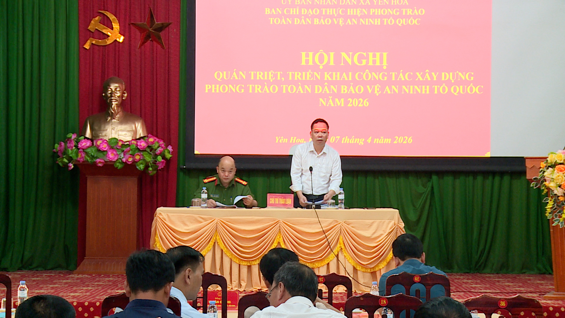 Xã Yên Hoa tổ chức Hội nghị quán triệt, triển khai công tác xây dựng phong trào toàn dân bảo vệ an ninh Tổ quốc năm 2026