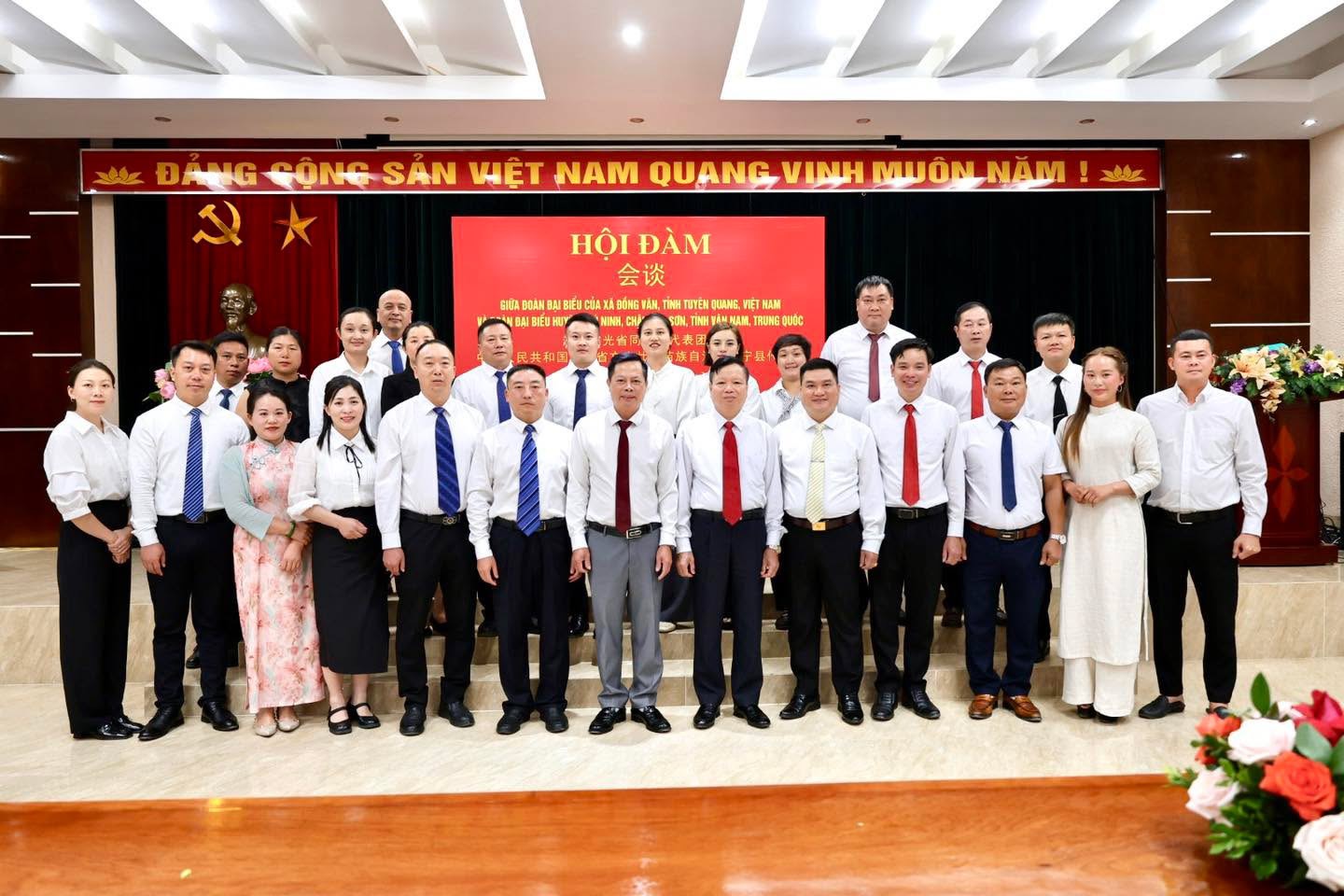 ĐOÀN ĐẠI BIỂU HUYỆN PHÚ NINH (TRUNG QUỐC) THĂM VÀ LÀM VIỆC TẠI XÃ ĐỒNG VĂN THÀNH CÔNG TỐT ĐẸP