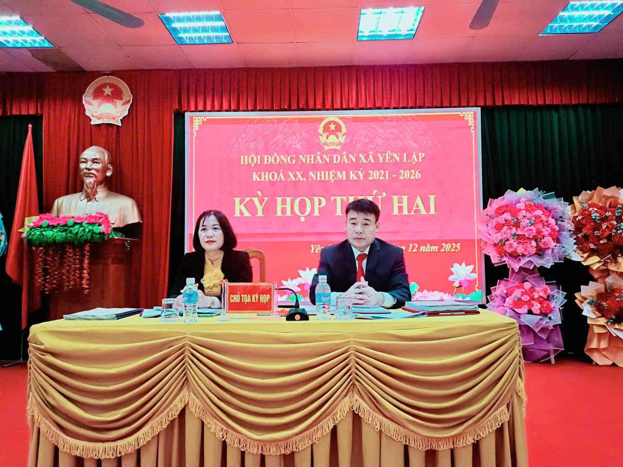 HỘI ĐỒNG NHÂN DÂN XÃ YÊN LẬP KHÓA XX, NHIỆM KỲ 2021-2026 TỔ CHỨC THÀNH CÔNG KỲ HỌP THỨ HAI