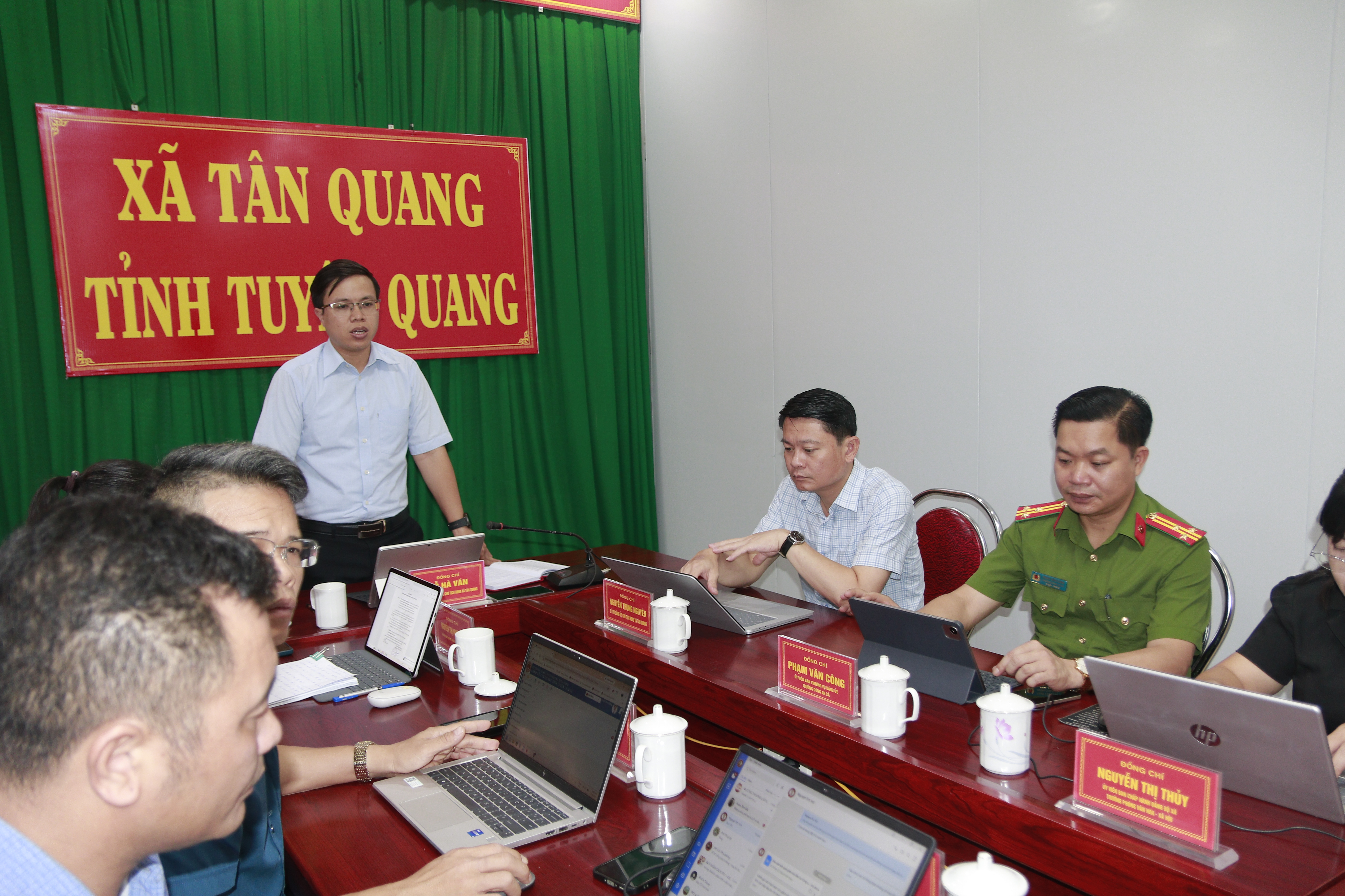 Sở Xây dựng và UBND xã Tân Quang đánh giá tiến độ lập quy hoạch chung đô thị Tân Quang