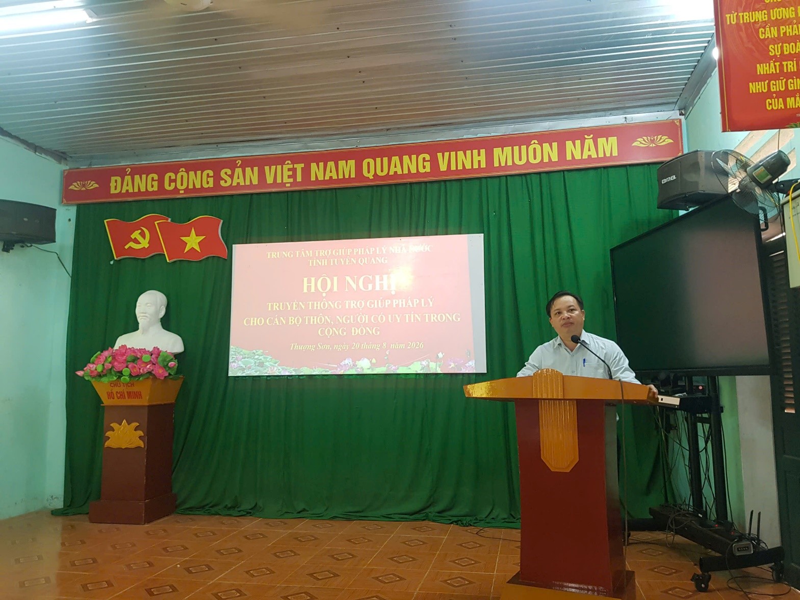 XÃ THƯỢNG SƠN PHỐI HỢP TỔ CHỨC HỘI NGHỊ TRỢ GIÚP PHÁP LÝ TẠI CƠ SỞ