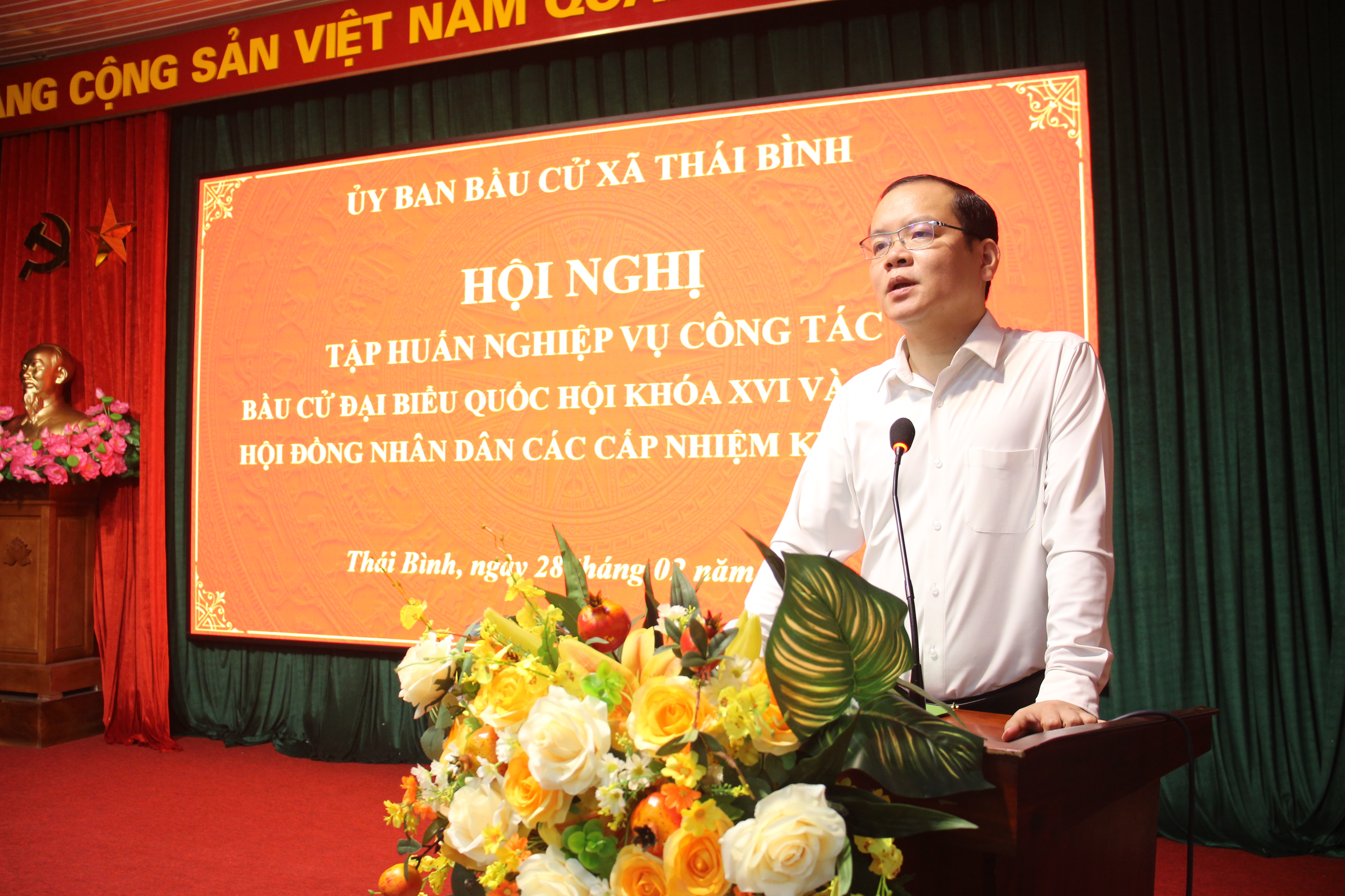 Ủy ban bầu cử Xã thái bình tổ chức hội nghị tập huấn nghiệp vụ công tác bầu cử đại biểu quốc hội khóa XVI và đại biểu hội đồng nhân dân các cấp nhiệm kỳ 2026 – 2031.