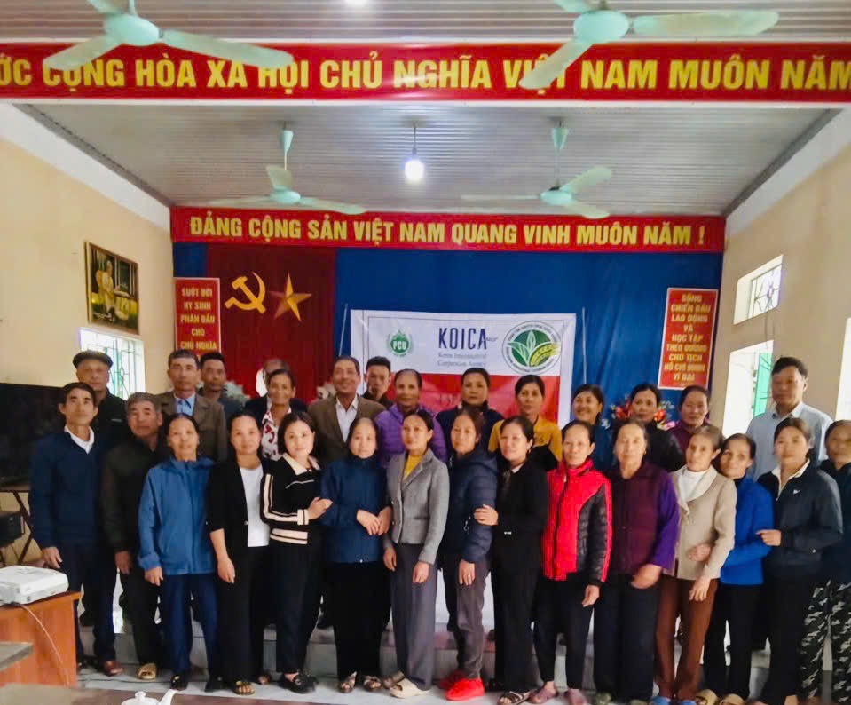 Trung tâm dịch vụ công xã phối hợp tập huấn kỹ thuật sản xuất, phát triển cây lạc gắn với liên kết tiêu thụ sản phẩm theo chuỗi giá trị và chuyển đổi cơ cấu cây trồng thích ứng với biến đổi khí hậu – KOICA