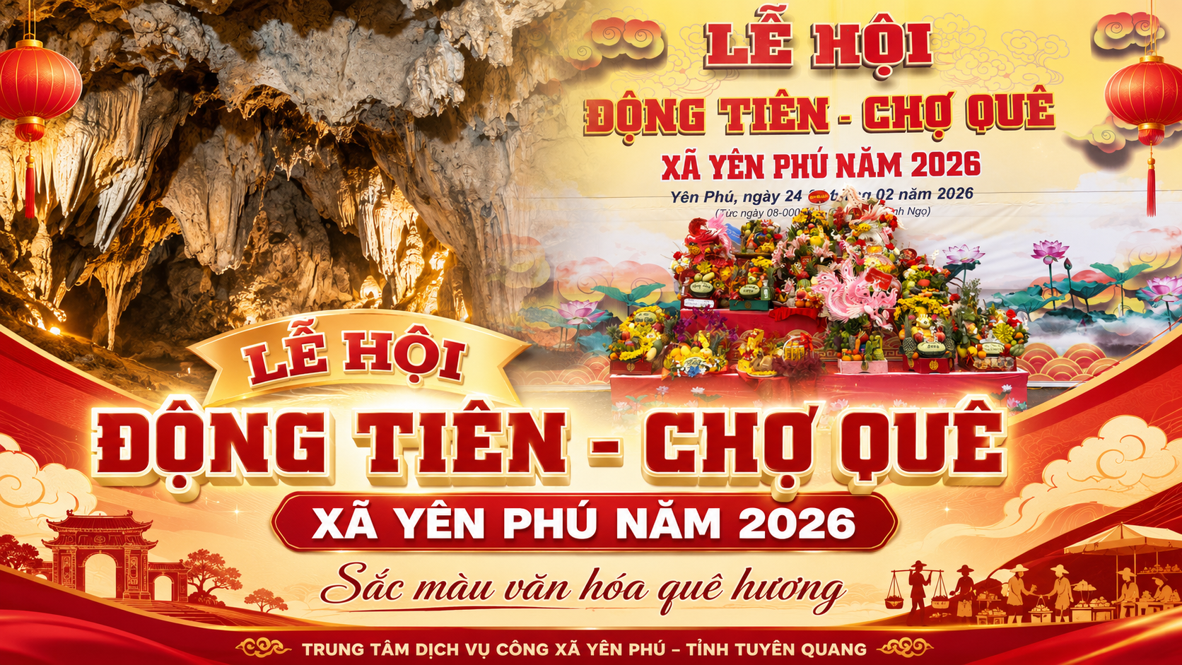 XÃ YÊN PHÚ TỔ CHỨC THÀNH CÔNG LỄ HỘI ĐỘNG TIÊN - CHỢ QUÊ NĂM 2026