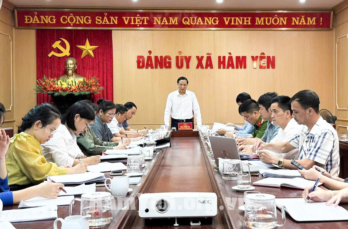 Ban Thường vụ Đảng ủy xã Hàm Yên cho ý kiến về công tác chuẩn bị và Văn kiện Đại hội các tổ chức chính trị - xã hội