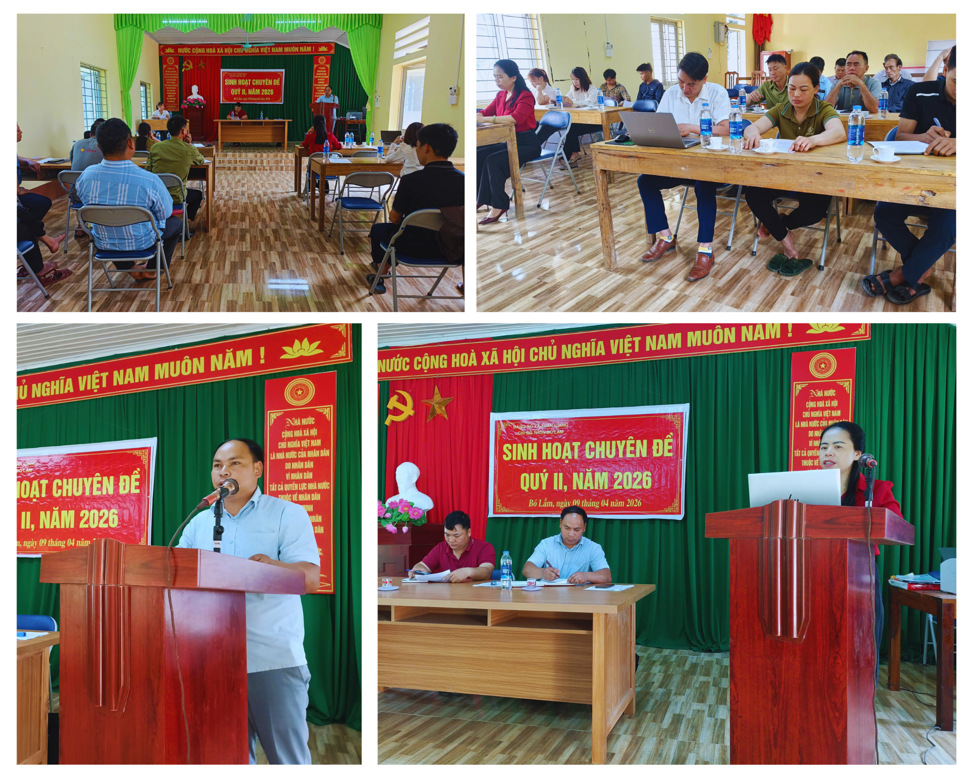 Phó Bí thư Thường trực Đảng ủy xã Xuân Giang dự sinh hoạt chuyên đề tại Chi bộ thôn Bó Lầm