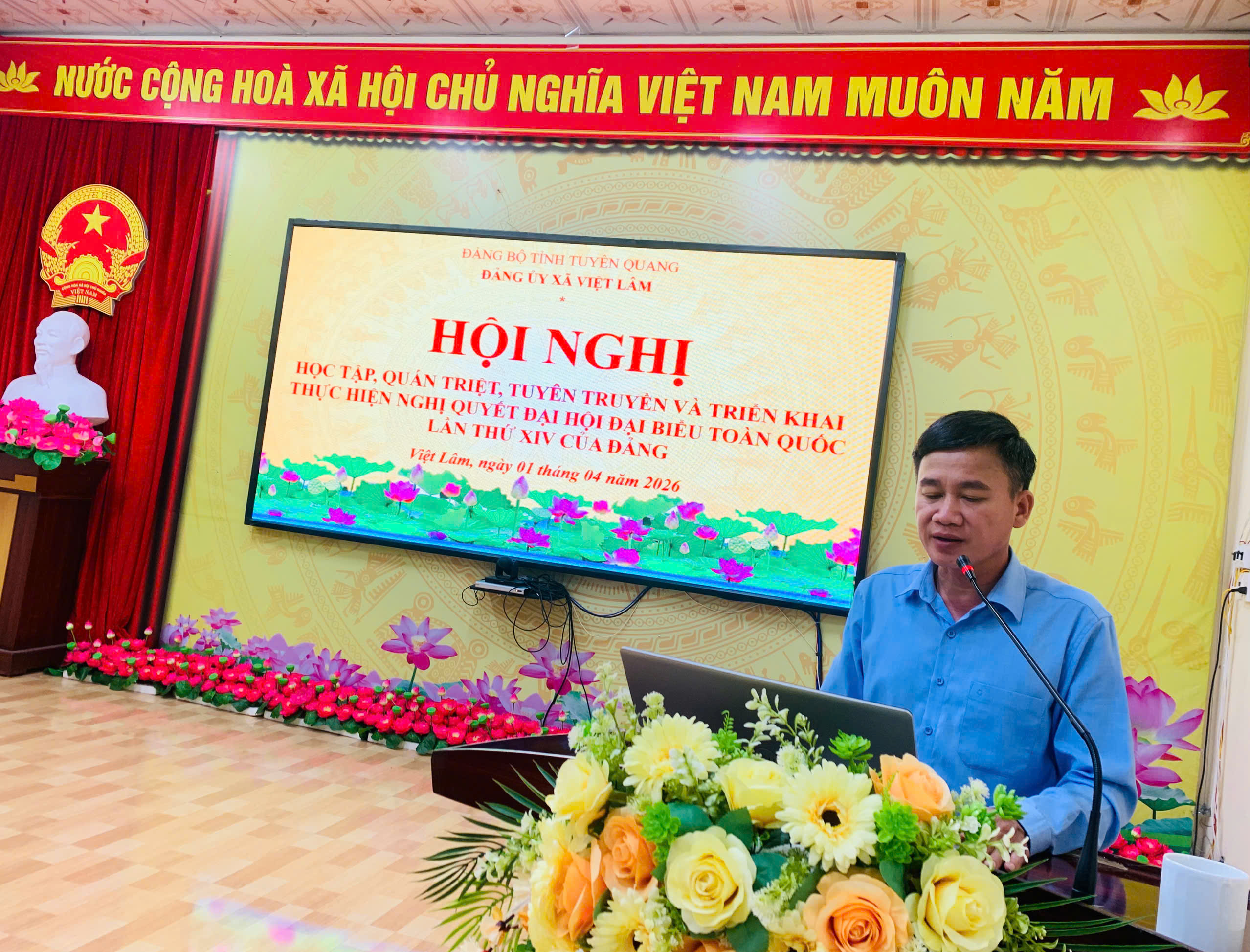 XÃ VIỆT LÂM HỘI NGHỊ HỌC TẬP, QUÁN TRIỆT NGHỊ QUYẾT CỦA ĐẢNG