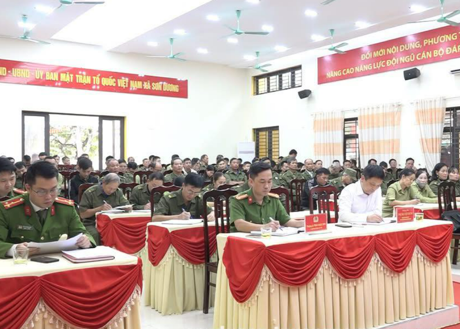 CÔNG AN XÃ SƠN DƯƠNG TỔ CHỨC HỘI NGHỊ GIAO BAN LỰC LƯỢNG CÔNG AN XÃ - TỔ BẢO VỆ ANTT ĐỊNH KỲ THÁNG 11/2025
