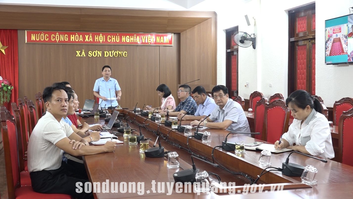 Xã Sơn Dương tham dự Hội nghị trực tuyến về công tác phòng, chống bệnh Dịch tả lợn Châu Phi trên địa bàn tỉnh