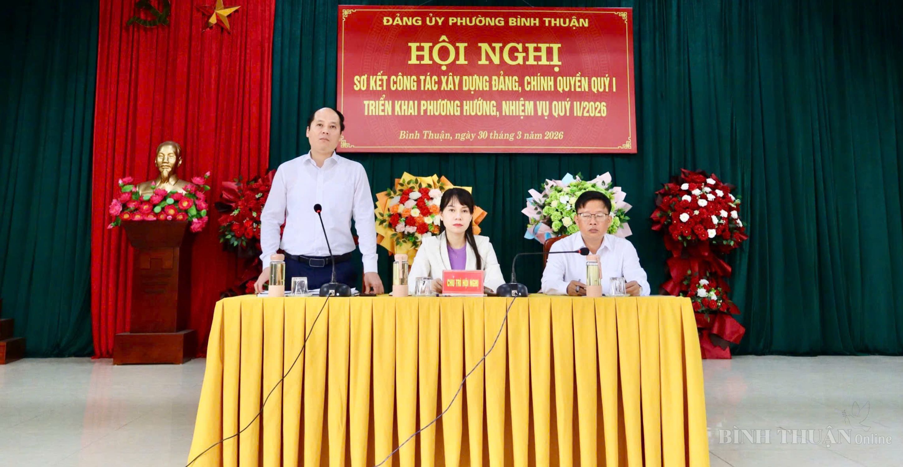 ĐẢNG ỦY PHƯỜNG BÌNH THUẬN TỔ CHỨC HỘI NGHỊ SƠ KẾT QUÝ I, TRIỂN KHAI NHIỆM VỤ QUÝ II NĂM 2026