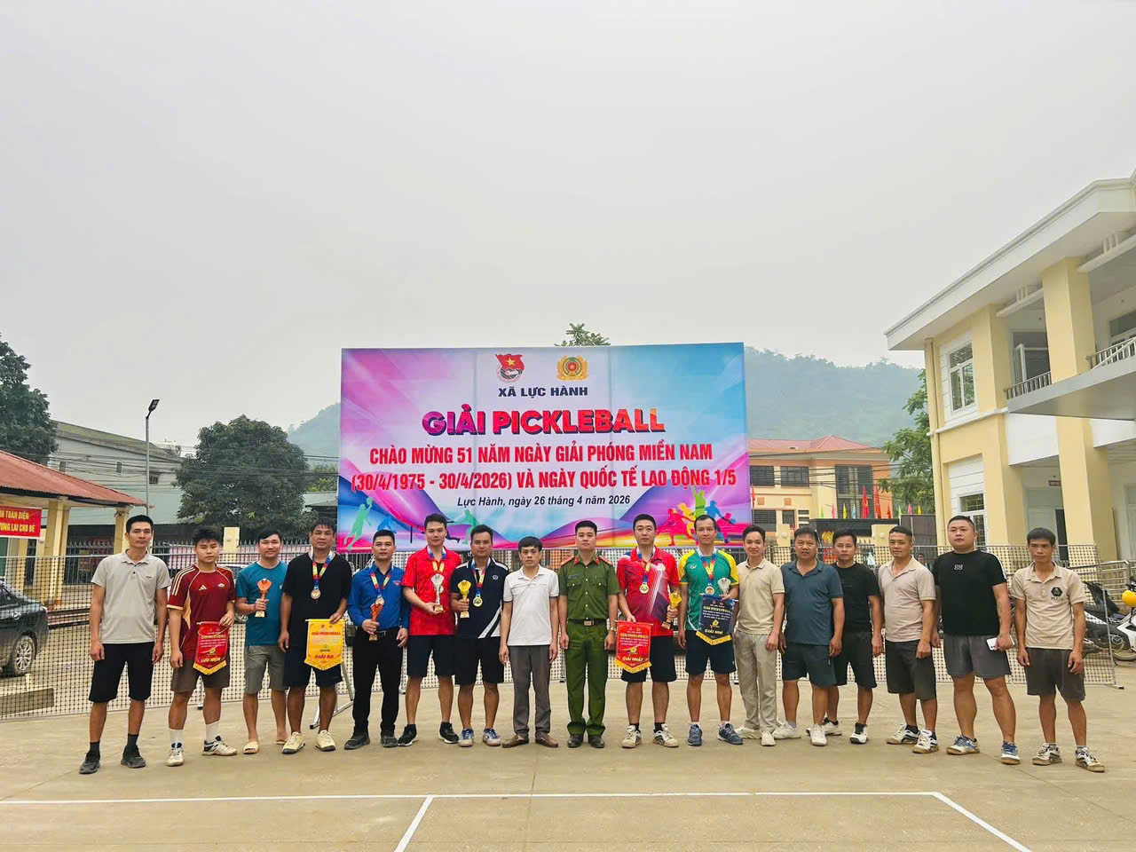 CÔNG AN XÃ LỰC HÀNH-LAN TỎA TINH THẦN ĐOÀN KẾT QUA GIẢI PICKLEBALL
