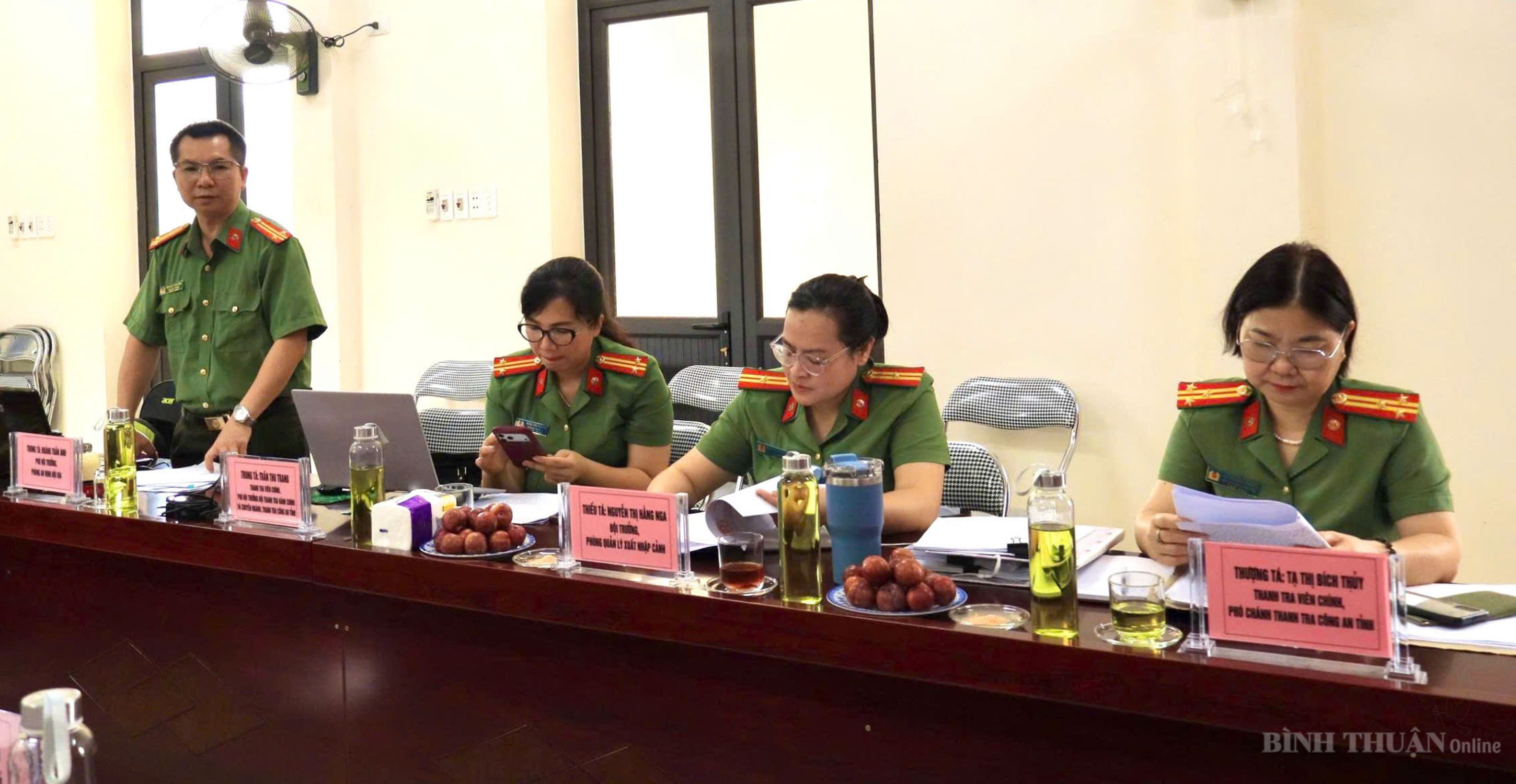 ĐOÀN THANH TRA CÔNG AN TỈNH TUYÊN QUANG LÀM VIỆC TẠI UBND PHƯỜNG BÌNH THUẬN