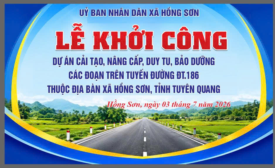 HỒNG SƠN KHỞI CÔNG DỰ ÁN CẢI TẠO, NÂNG CẤP TUYẾN ĐƯỜNG ĐT.186 TRỊ GIÁ 39 TỶ ĐỒNG