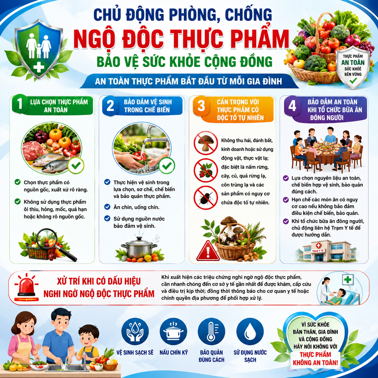 CHỦ ĐỘNG PHÒNG, CHỐNG NGỘ ĐỘC THỰC PHẨM – BẢO VỆ SỨC KHỎE CỘNG ĐỒNG