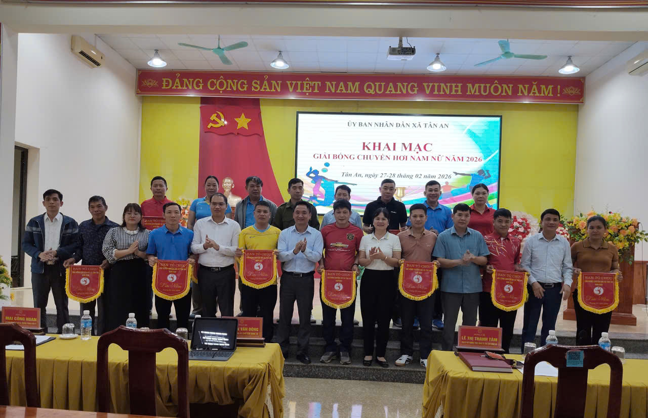 KHAI MẠC GIẢI BÓNG CHUYỀN HƠI NAM NỮ PHỐI HỢP  XÃ TÂN AN NĂM 2026