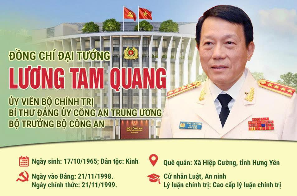 ĐẠI TƯỚNG LƯƠNG TAM QUANG GIỮ CHỨC BỘ TRƯỞNG BỘ CÔNG AN NHIỆM KỲ 2026 - 2031