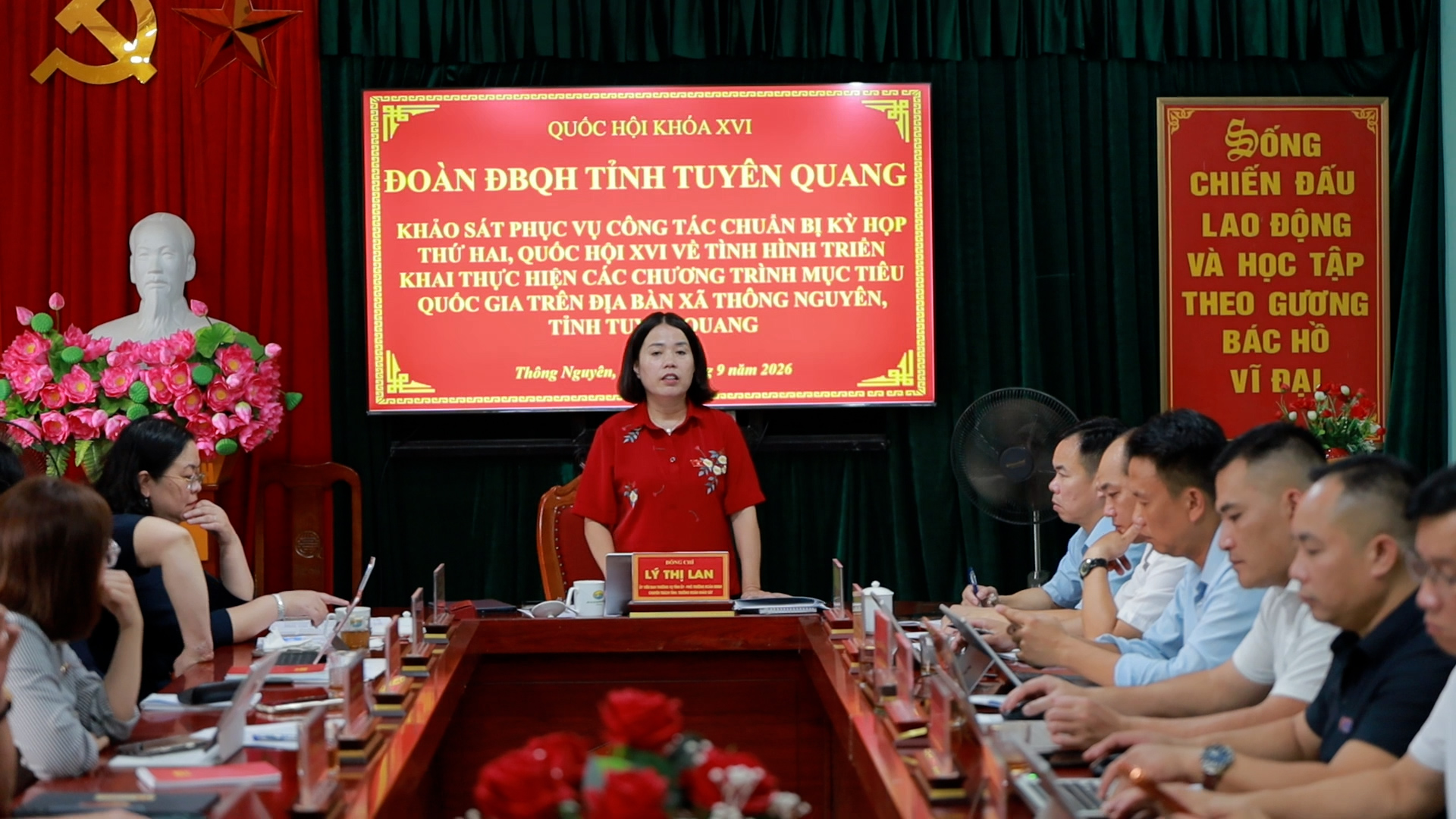 Đoàn ĐBQH khóa XVI tỉnh khảo sát việc thực hiện các Chương trình mục tiêu Quốc gia tại xã Thông Nguyên