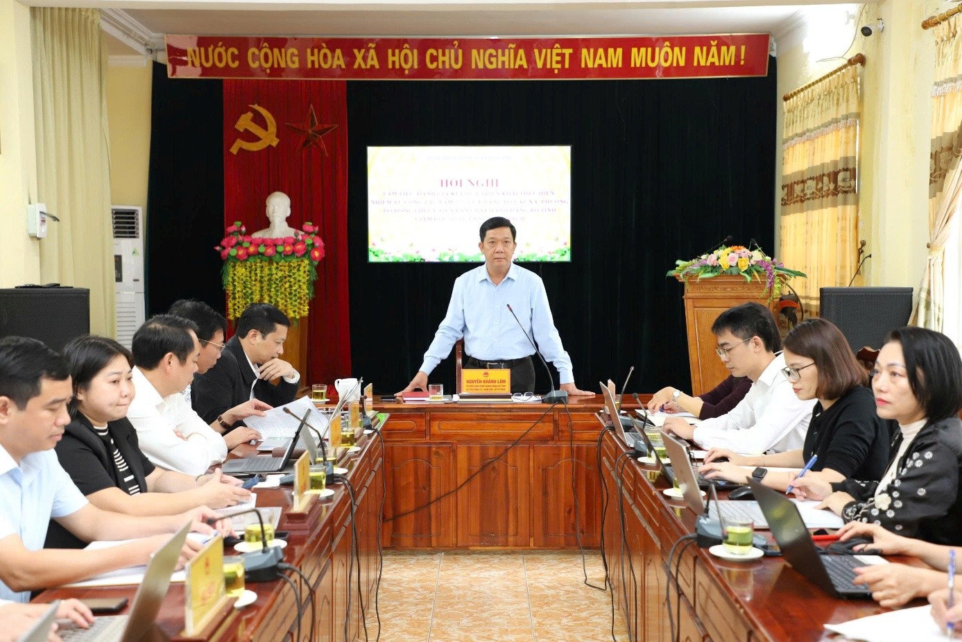 Sở Tư pháp làm việc với các xã, phường được phân công phụ trách