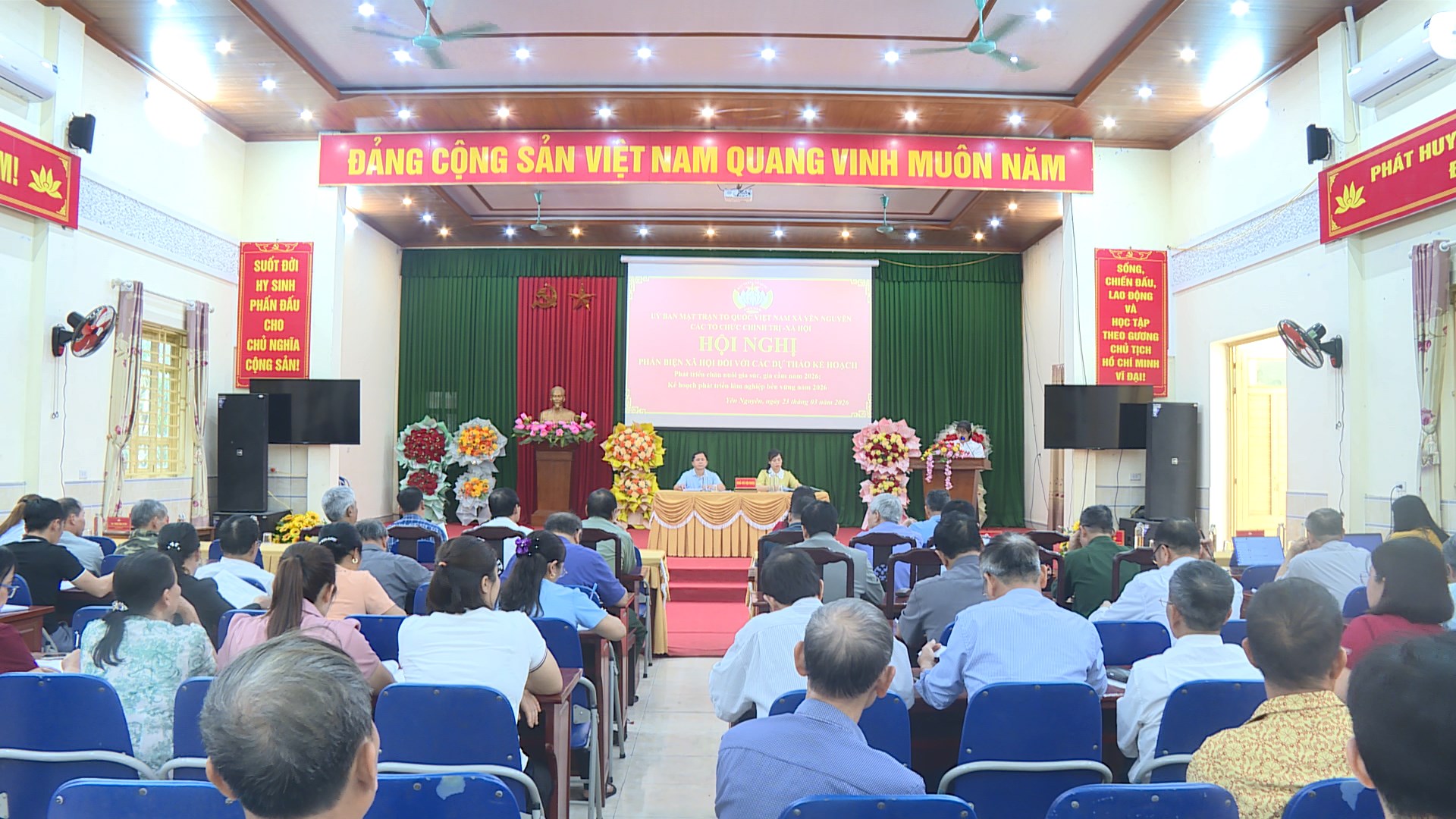 MTTQ xã Yên Nguyên phản biện dự thảo chăn nuôi, lâm nghiệp năm 2026