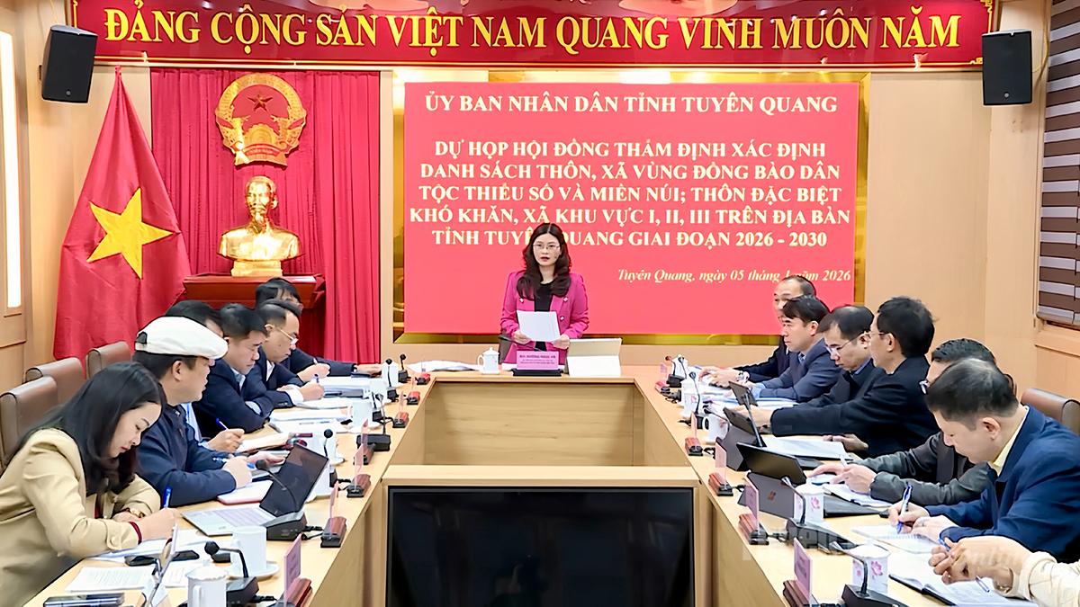 Thẩm định thôn, xã vùng đồng bào DTTS và miền núi; xã khu vực I, II, III, thôn đặc biệt khó khăn giai đoạn 2026-2030