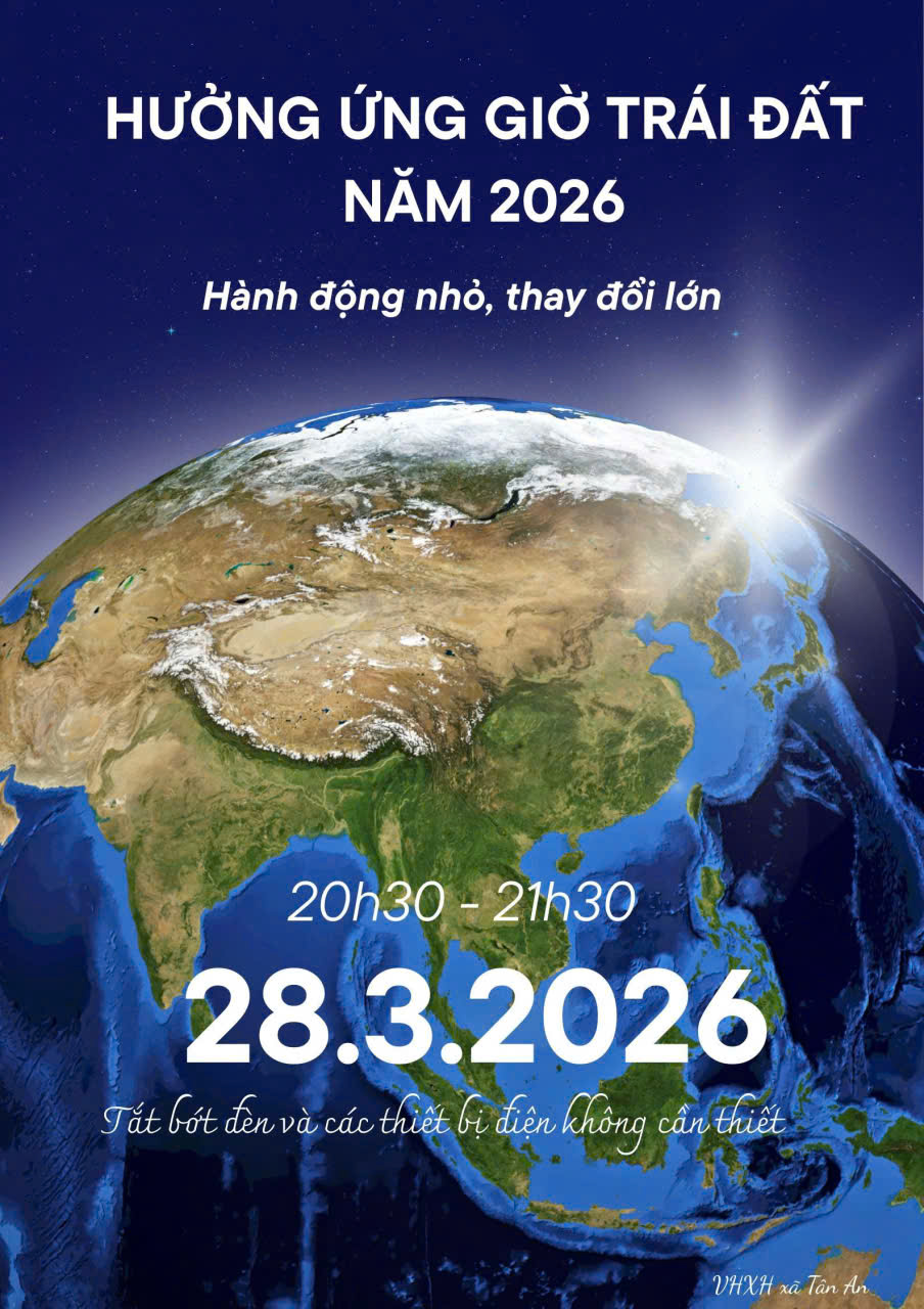 Hưởng ứng giờ trái đất năm 2026