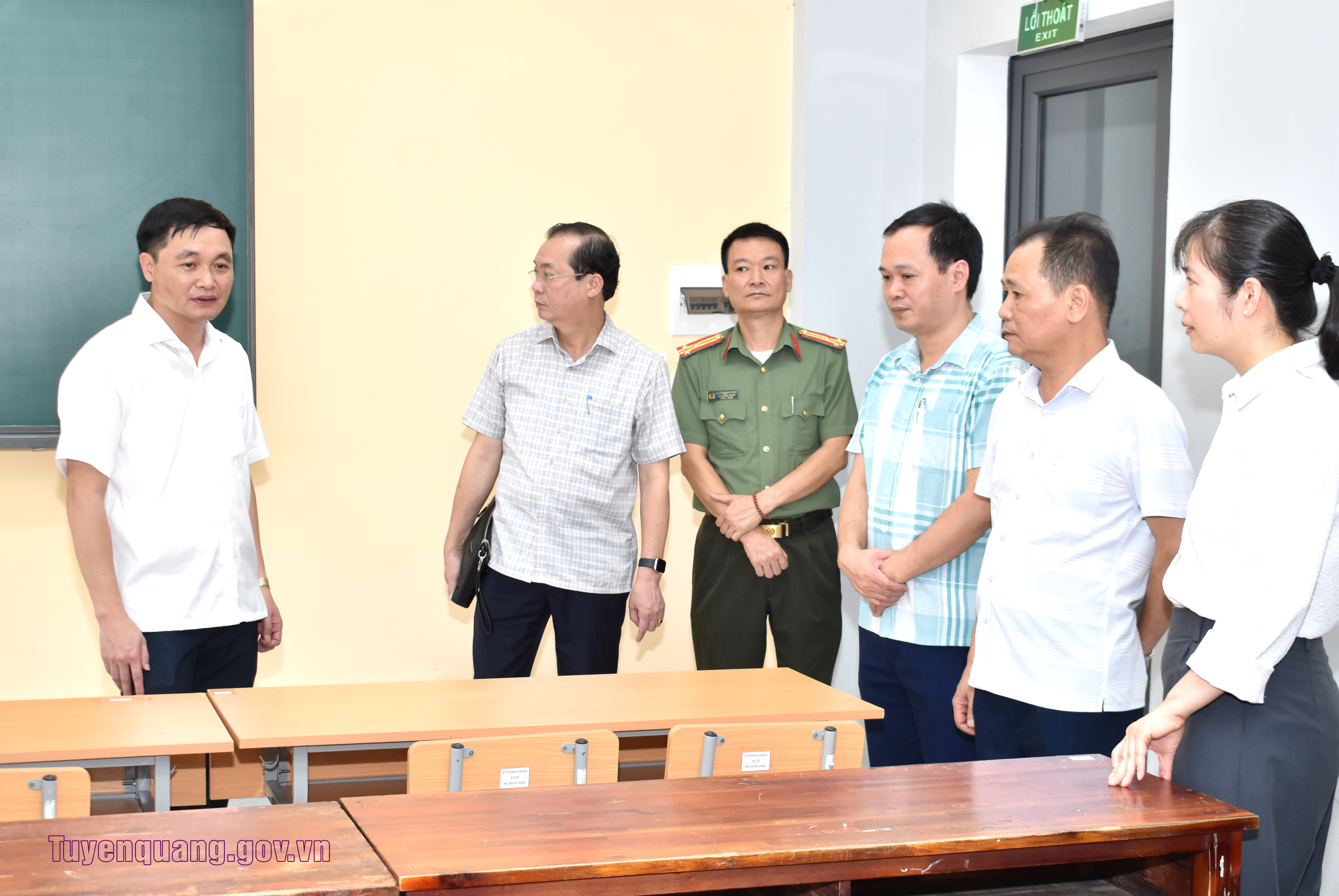 Kiểm tra công tác chuẩn bị tổ chức thi lại Kỳ thi tốt nghiệp THPT năm 2026 tại Điểm thi Trường THPT Chuyên Tuyên Quang