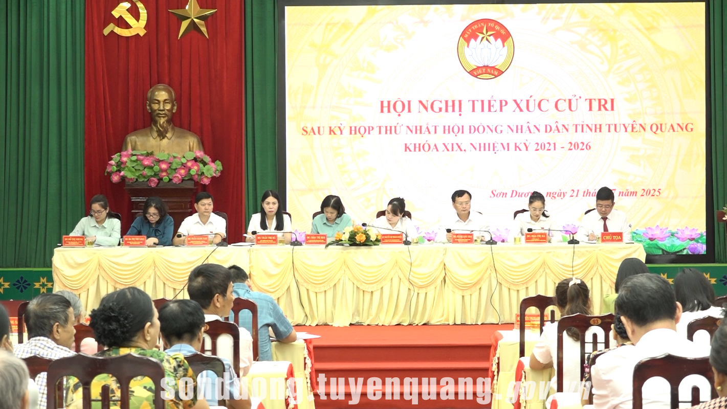 Hội nghị tiếp xúc cử tri xã Sơn Dương sau kỳ họp thứ nhất, HĐND tỉnh khóa XIX, nhiệm kỳ 2021-2026