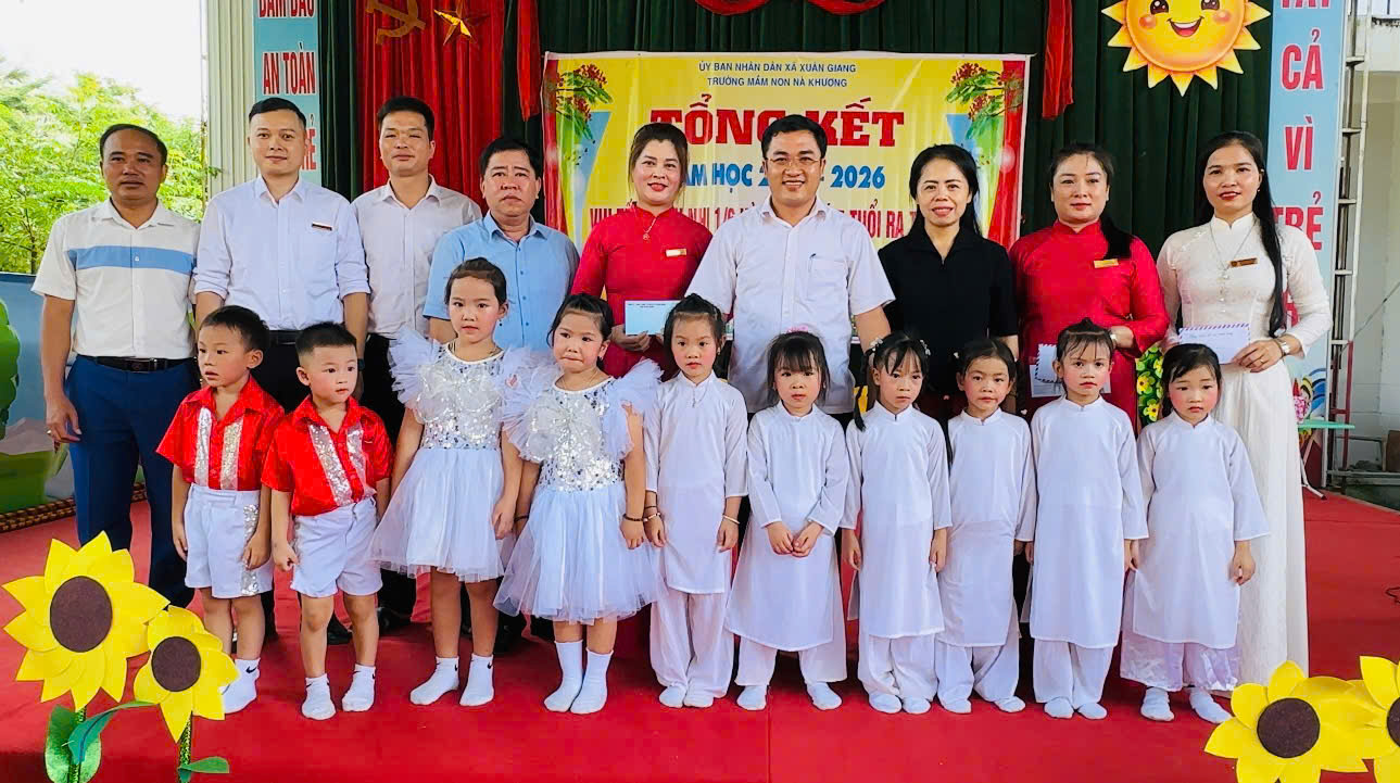 TRƯỜNG MẦM NON NÀ KHƯƠNG TỔ CHỨC TỔNG KẾT NĂM HỌC 2025 – 2026, VUI TẾT THIẾU NHI 1/6 VÀ TRI ÂN CÁC BÉ 5 TUỔI RA TRƯỜNG