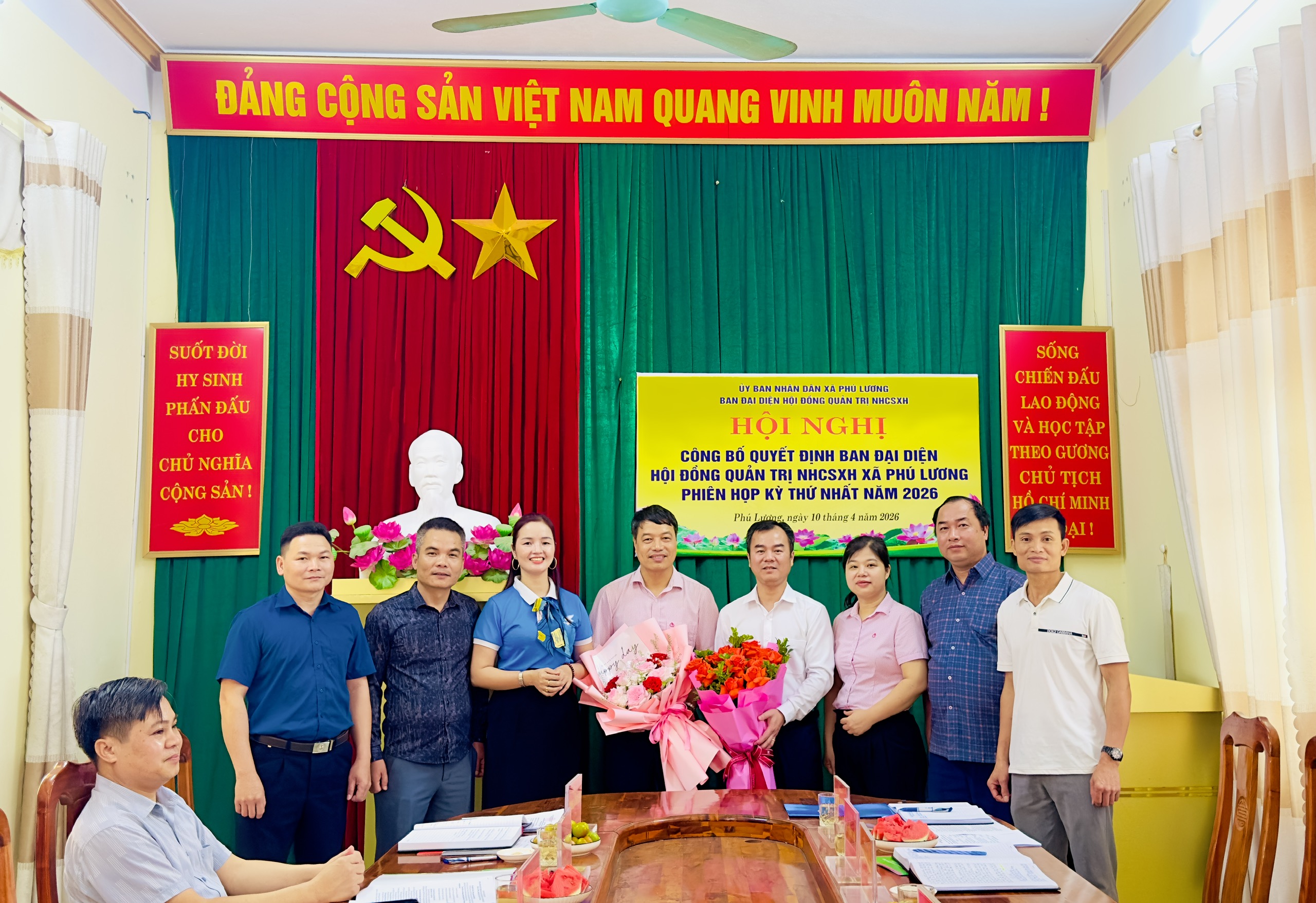 HỘI NGHỊ CÔNG BỐ QUYẾT ĐỊNH BAN ĐẠI DIỆN HỘI ĐỒNG QUẢN TRỊ NGÂN HÀNG CHÍNH SÁCH XÃ HỘI XÃ PHÚ LƯƠNG