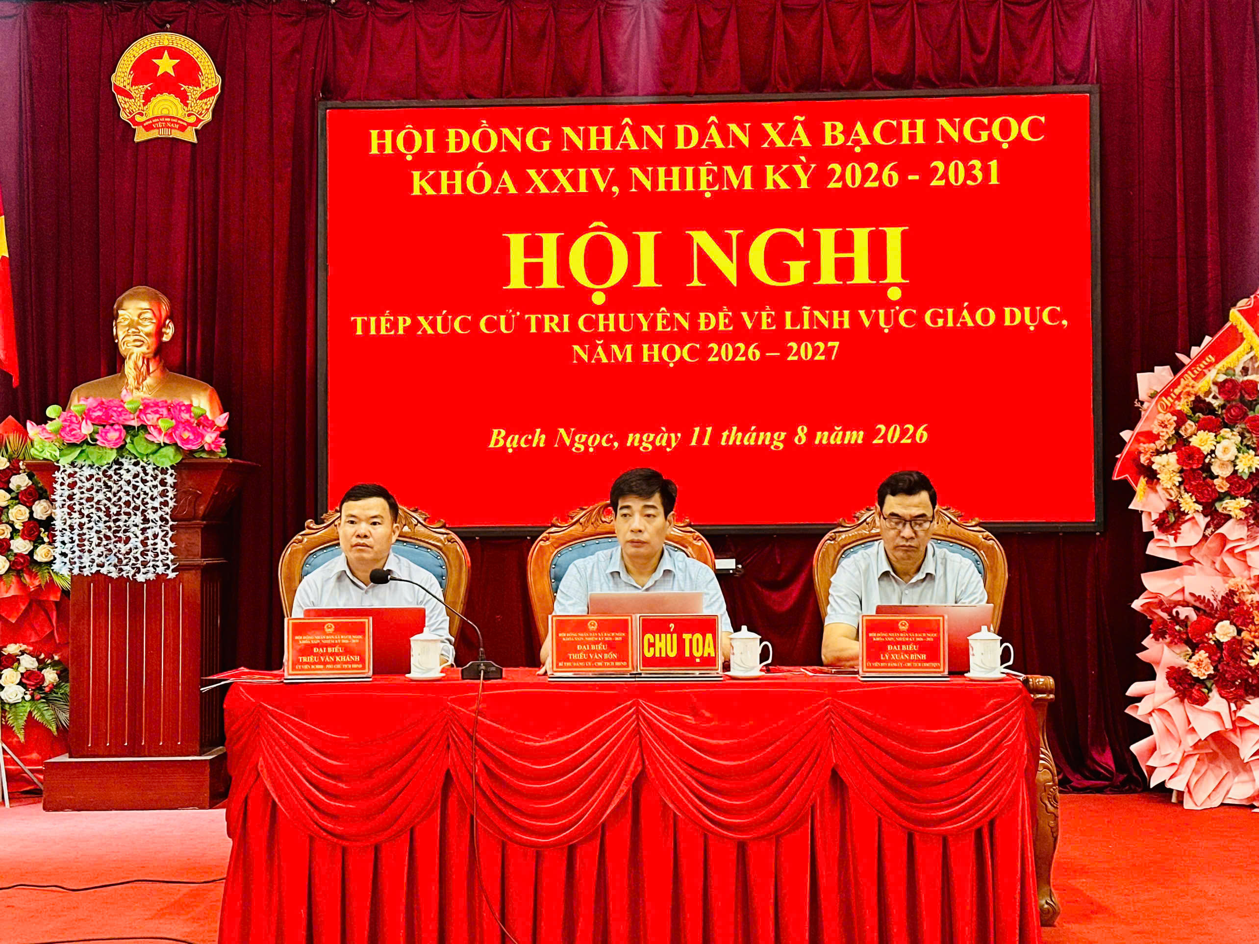 Xã Bạch Ngọc tổ chức hội nghị tiếp xúc cử tri chuyên đề về lĩnh vực giáo dục năm học 2026 - 2027