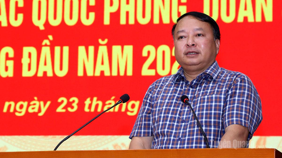 Chủ tịch UBND tỉnh Phan Huy Ngọc: Tiếp tục tham mưu lãnh đạo thực hiện tốt nhiệm vụ công quốc phòng