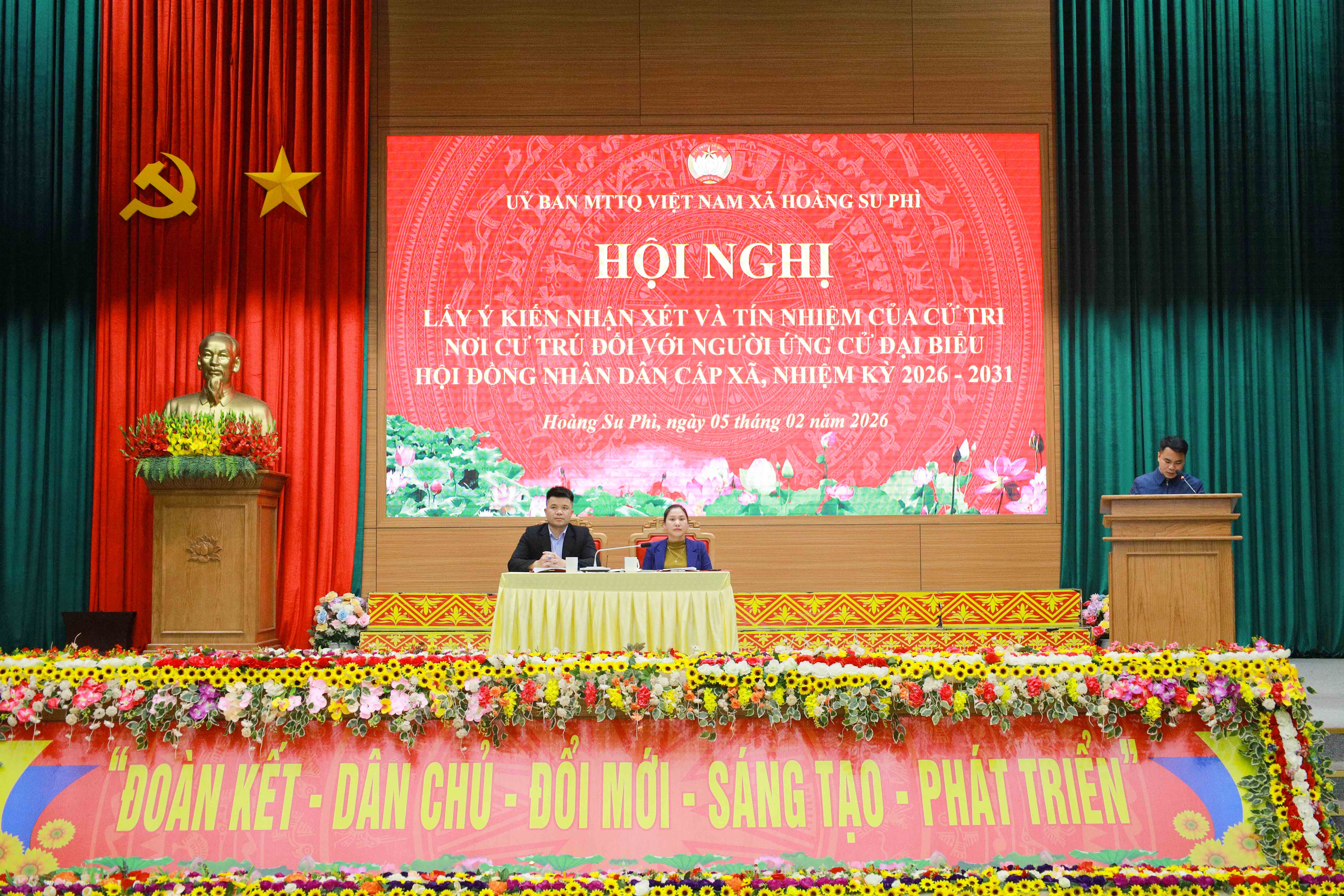 Xã Hoàng Su Phì tổ chức hội nghị lấy ý kiến cử tri nơi cư trú đối với người ứng cử đại biểu HĐND nhiệm kỳ 2026–2031