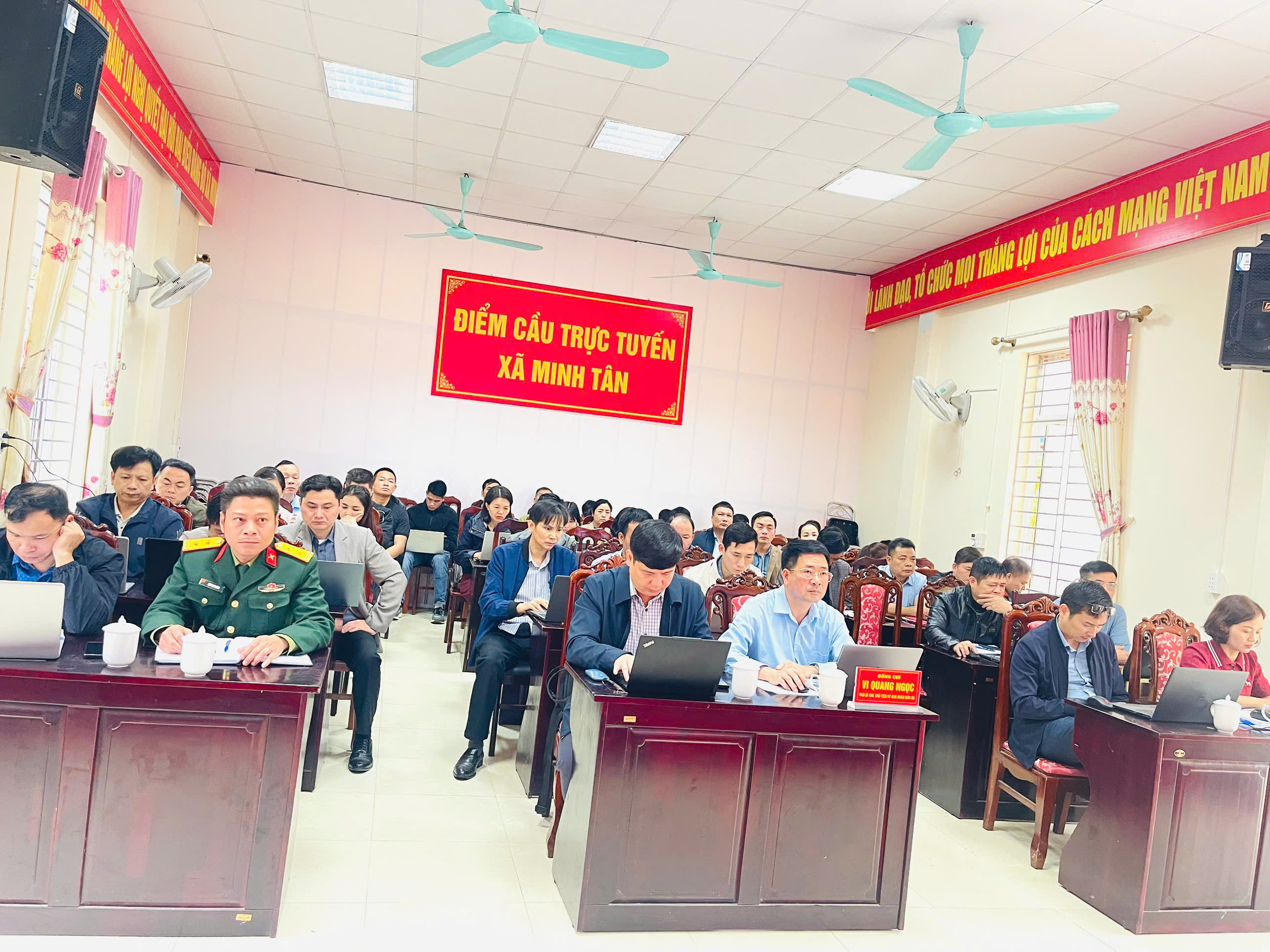 Xã Minh Tân tham gia Hội nghị trực tuyến toàn quốc triển khai công tác bầu cử nhiệm kỳ 2026–2031