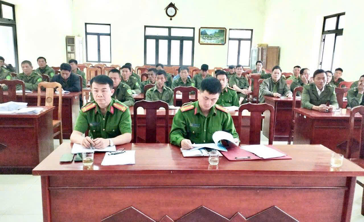 Công an xã Tân Thanh triển khai phương án bảo đảm an ninh trật tự phục vụ bầu cử