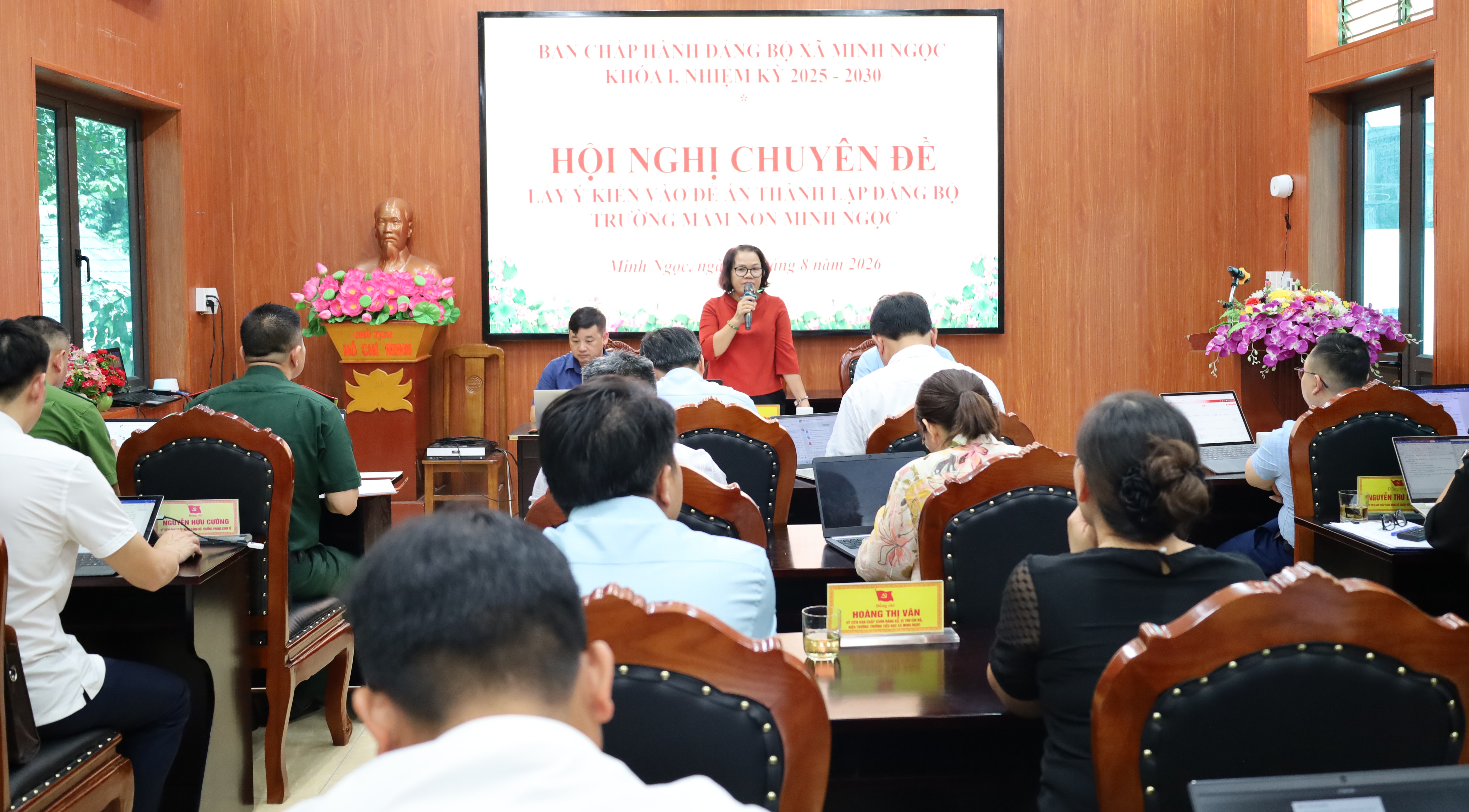 Đảng ủy xã Minh Ngọc thống nhất chủ trương thành lập Đảng bộ Trường Mầm non Minh Ngọc
