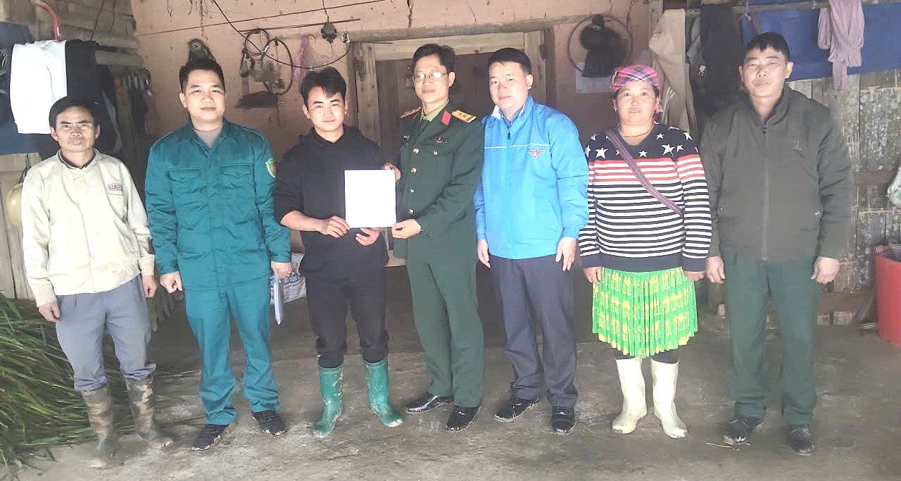 ĐOÀN XÃ LAO CHẢI THAM GIA CÔNG TÁC CẮT LỆNH GỌI CÔNG DÂN NHẬP NGŨ NĂM 2026