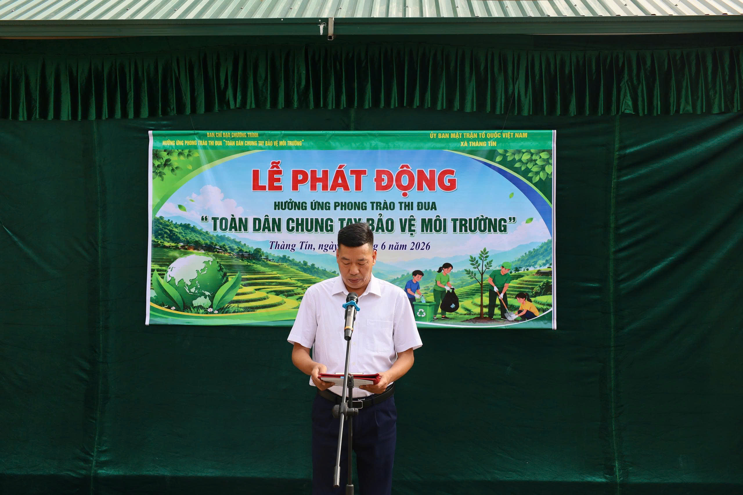 XÃ THÀNG TÍN TỔ CHỨC LỄ PHÁT ĐỘNG HƯỞNG ỨNG PHONG TRÀO THI ĐUA “TOÀN DÂN CHUNG TAY BẢO VỆ MÔI TRƯỜNG”