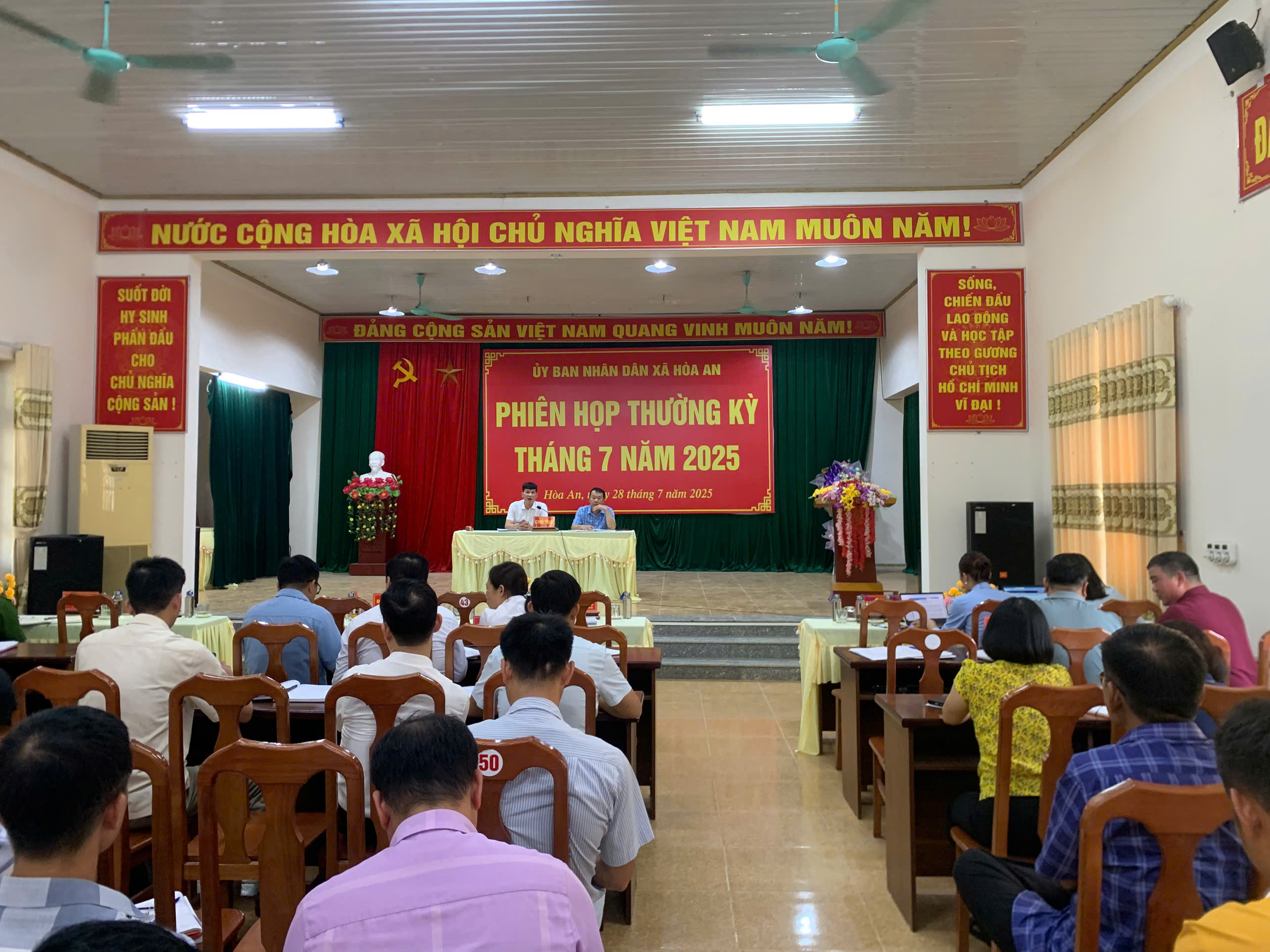 UBND xã Hòa An tổ chức Phiên họp thường kỳ tháng 7/2025