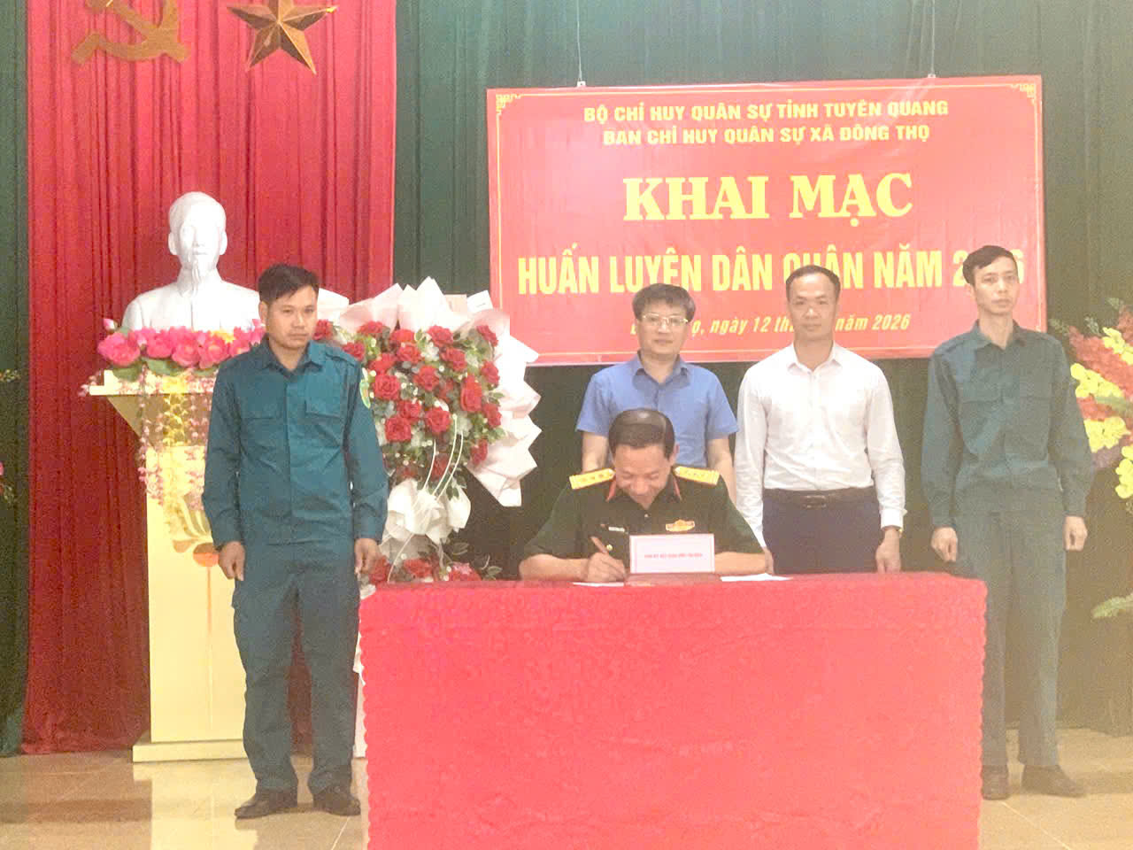 KHAI MẠC HUẤN LUYỆN DÂN QUÂN XÃ ĐÔNG THỌ NĂM 2026