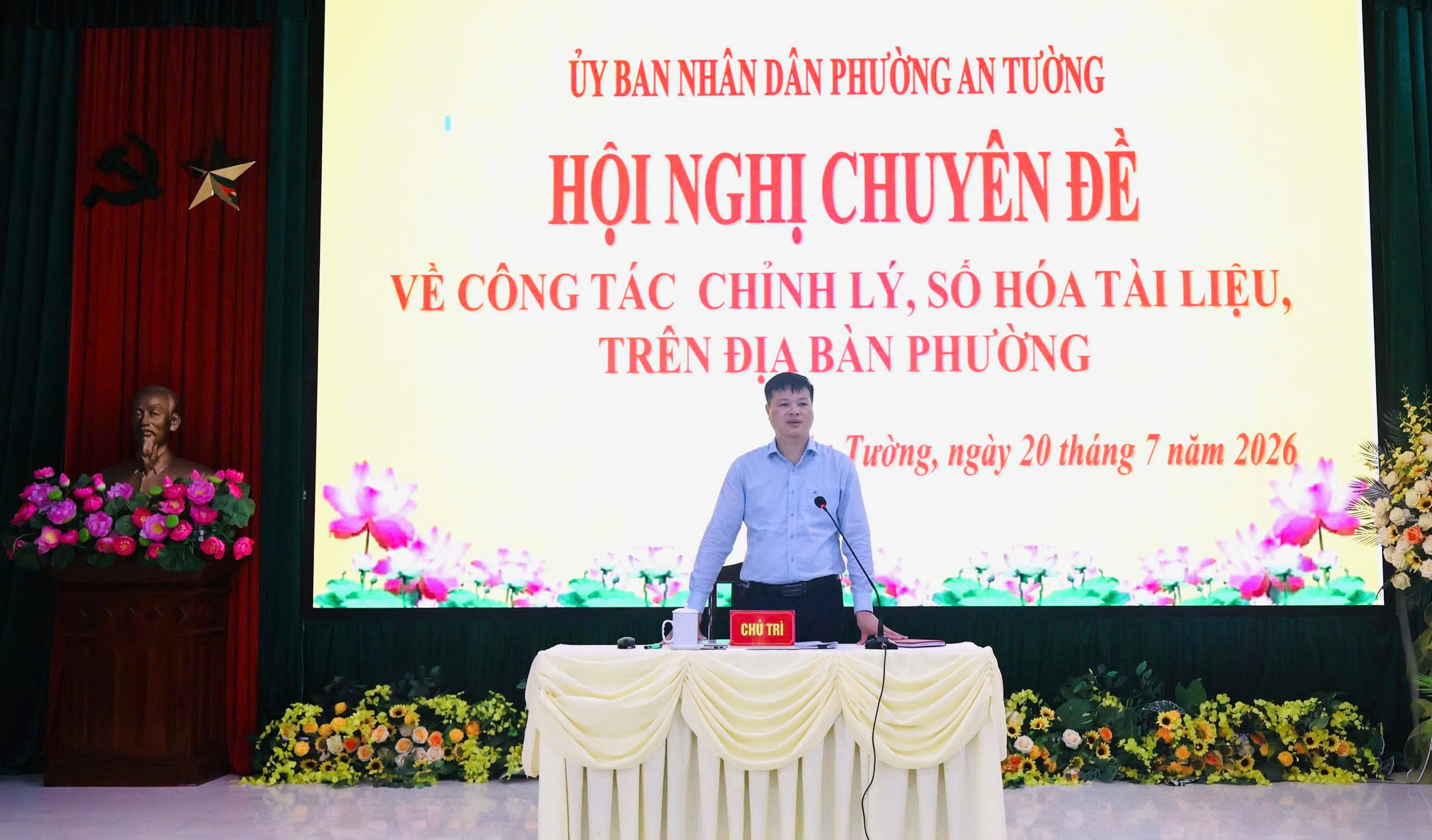 Phường An Tường tổ chức chuyên đề về công tác chỉnh lý, số hóa tài liệu lưu trữ