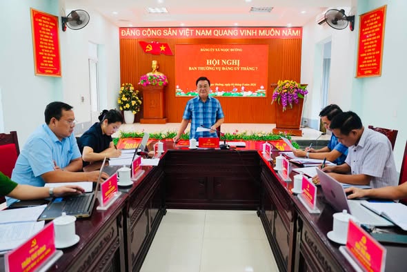 Hội nghị Ban Thường vụ Đảng ủy xã Ngọc Đường tháng 7/2026