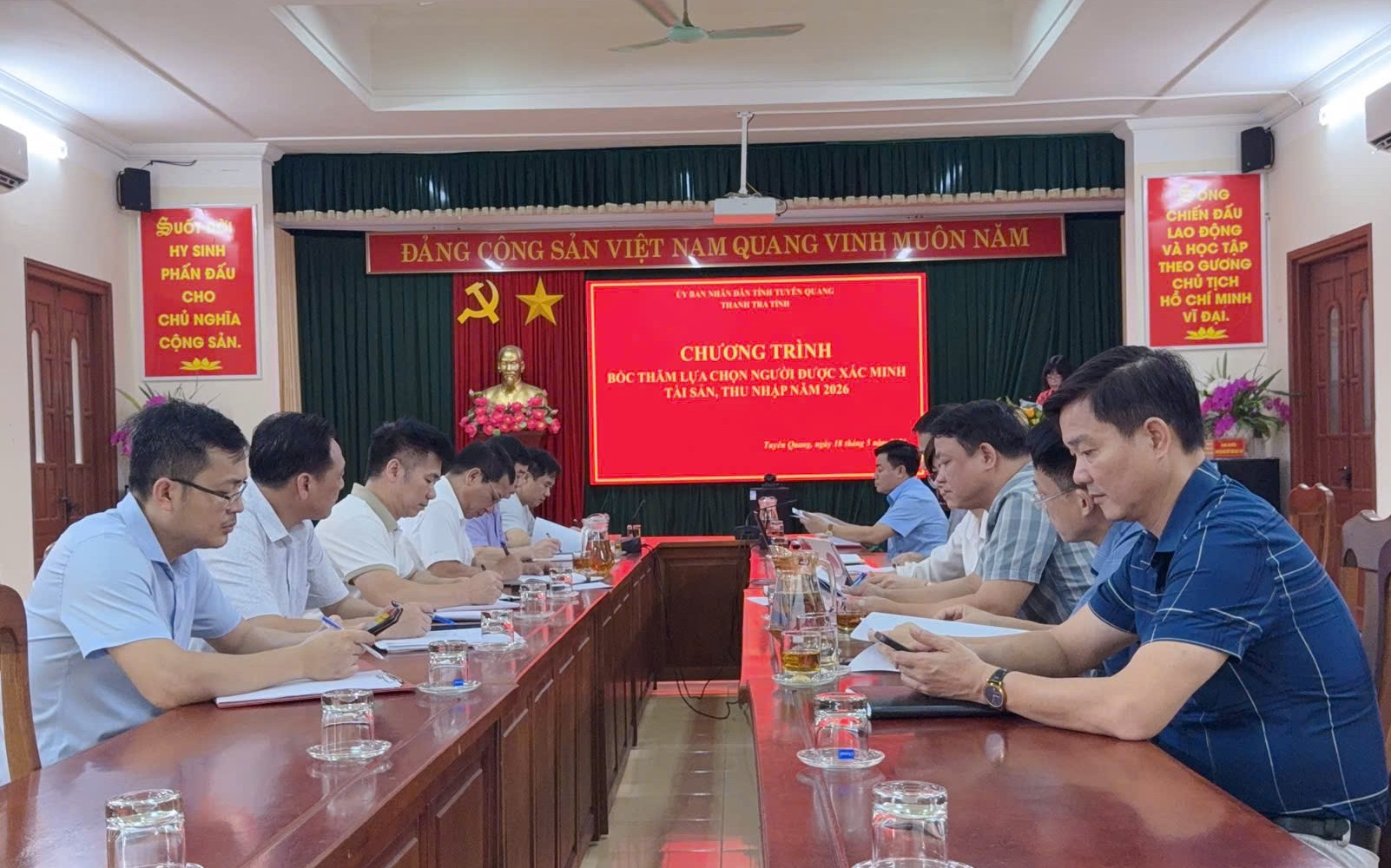 Thanh tra tỉnh tổ chức bốc thăm lựa chọn ngẫu nhiên người được xác minh tài sản, thu nhập năm 2026