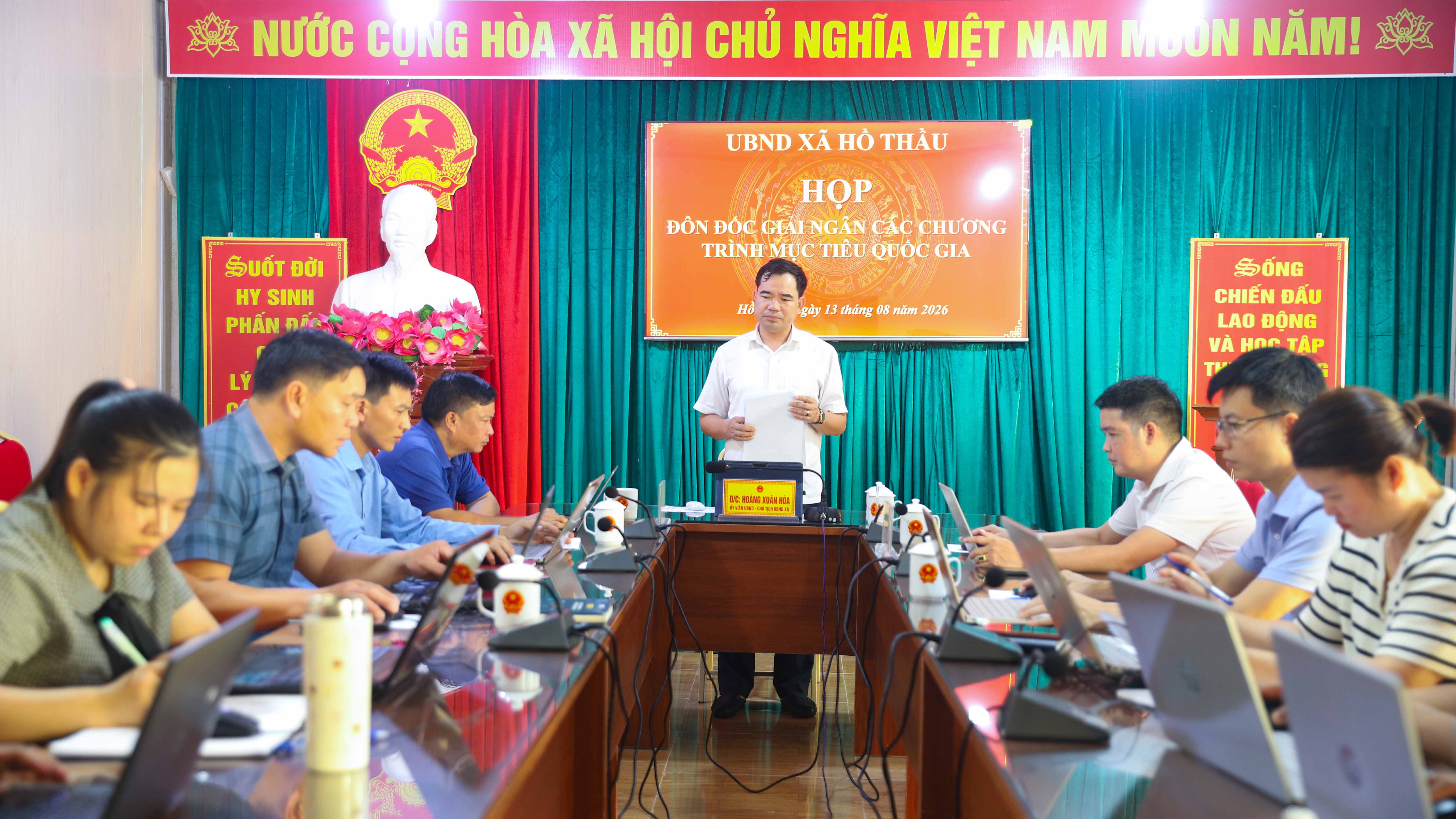 XÃ HỒ THẦU, GIẢI NGÂN CÁC CHƯƠNG TRÌNH MỤC TIÊU QUỐC GIA LÀ NHIỆM VỤ CẤP THIẾT