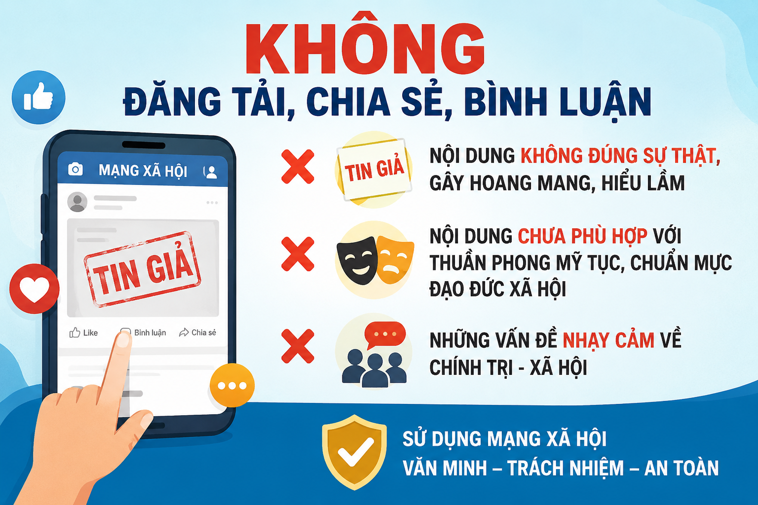  tuyên truyền thực hiện các quy định của pháp luật về cung cấp, sử dụng thông tin trên môi trường mạng